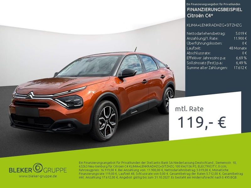 Citroen C4 KLIMA+LENKRADHZG+SITZHZG