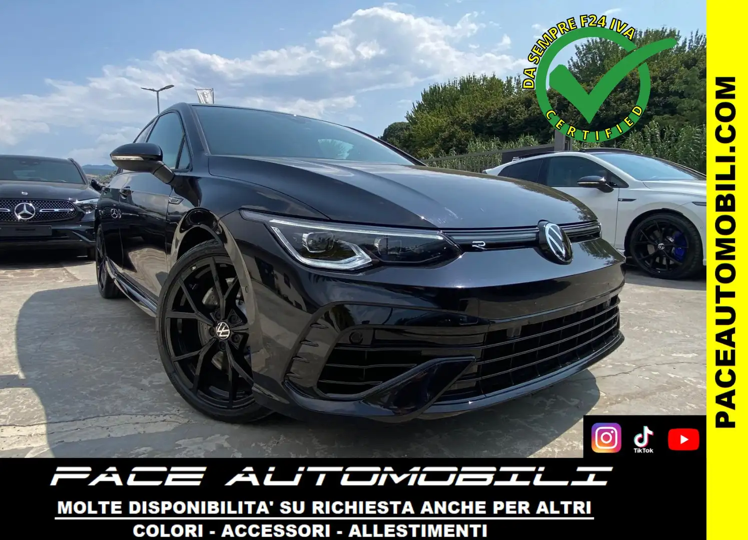 Volkswagen Golf R VIII 8 R DSG 19" NAVI LED PDC KAMERA ACC IQ TETTO Noir - 1