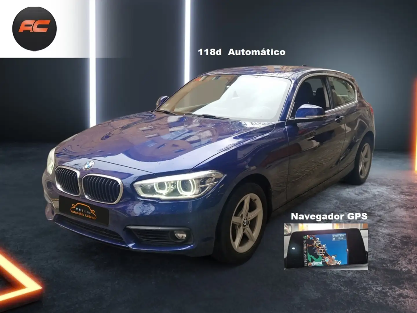 BMW 118 118dA Bleu - 1