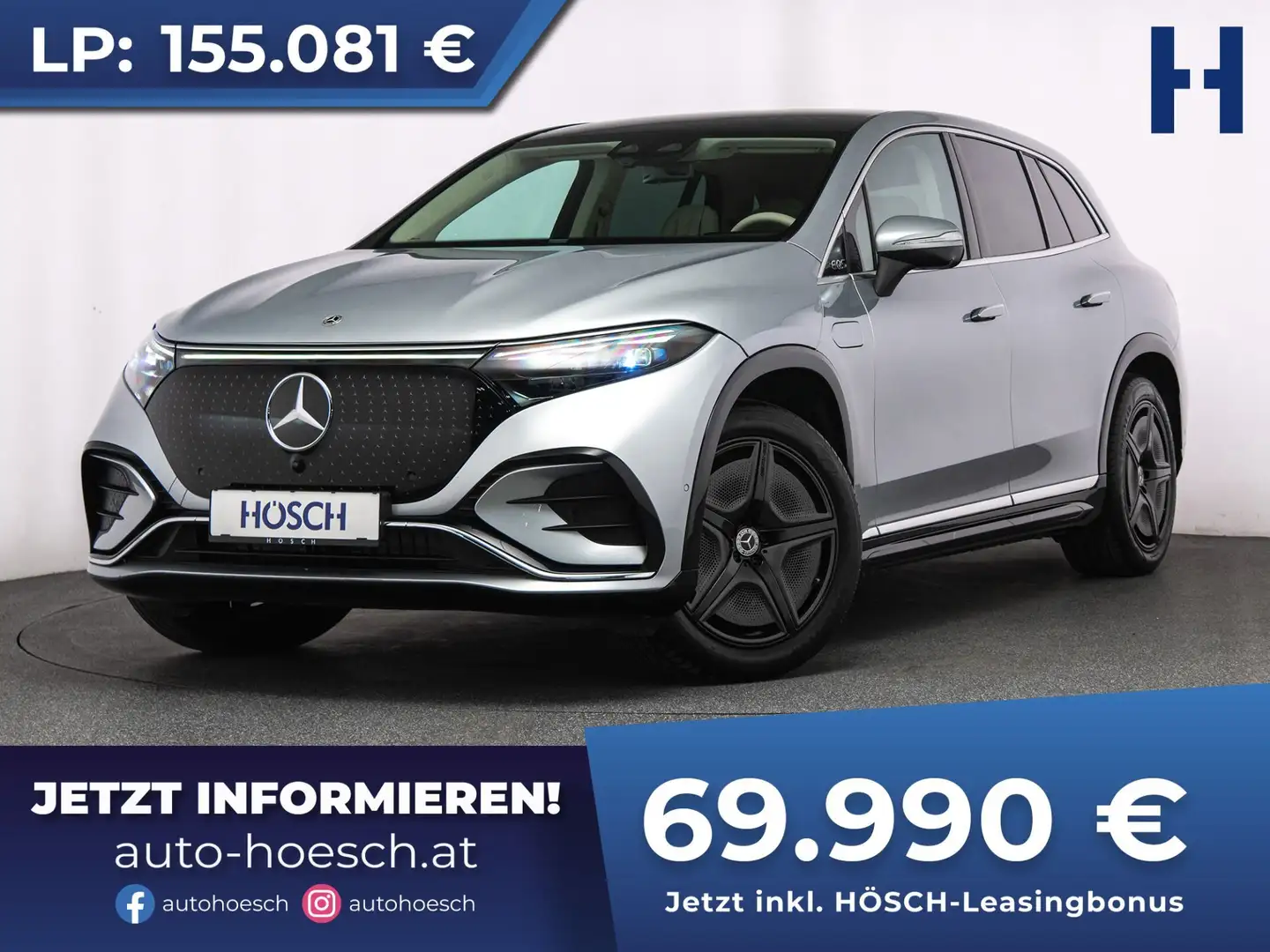 Mercedes-Benz EQS SUV 450 4Matic AMG-Line PREMIUM PLUS -55% Silber - 1
