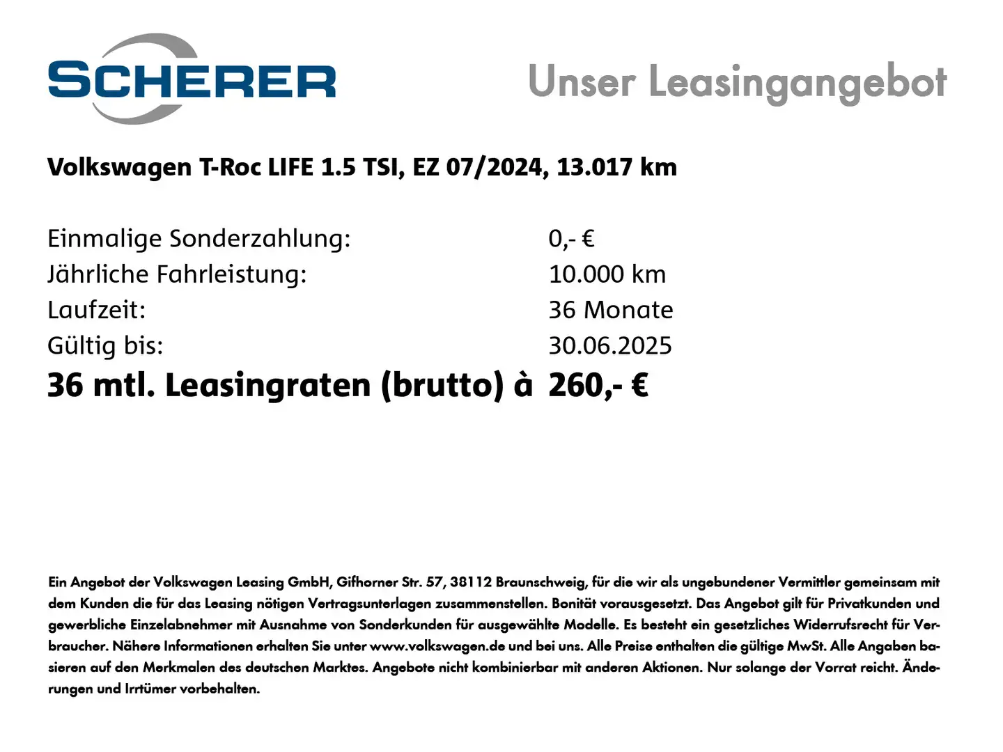 Volkswagen T-Roc 1.5 TSI Life NAVI/LED/PDC/Sitzheizung vo./ Gris - 2