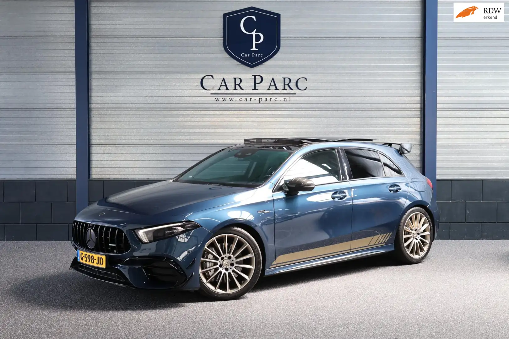 Mercedes-Benz A 35 AMG 4MATIC Edition 1 FULL PPF/MULTIBEAM/HUD/KUIP+MEMOR Blauw - 1