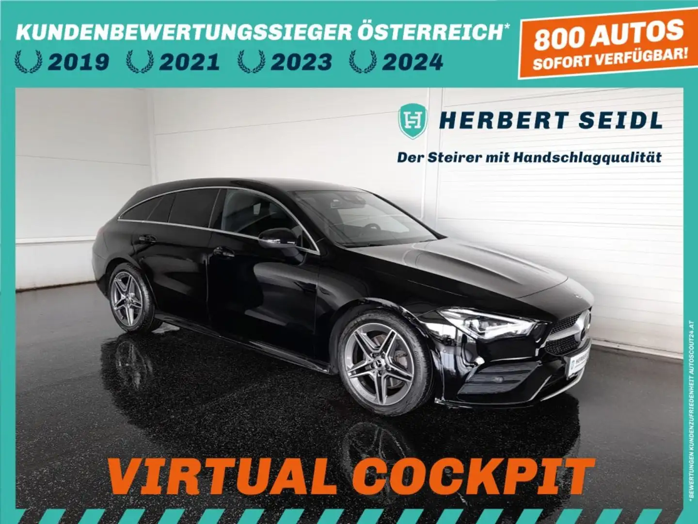 Mercedes-Benz CLA 220 CLA SB AMG-LINE 220 d Aut *MATRIX LED / NAVI / VIRTUELL / KAMERA / ACC / DCC / E-KLAPPE* Schwarz - 1