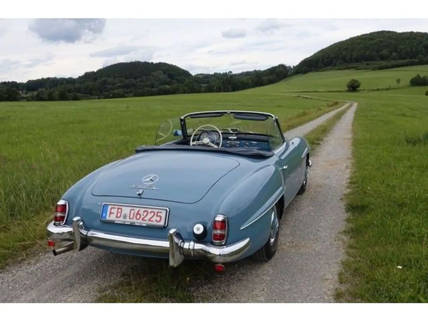 Mercedes-Benz 190 SL mit Hartop u. Kofferset Bleu - 2