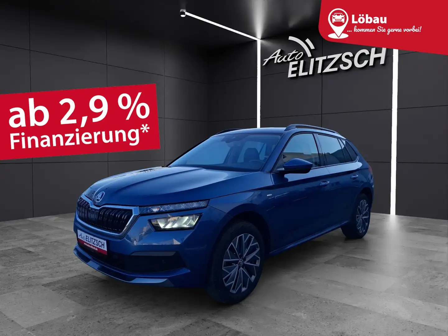 Skoda Kamiq TSI Clever DSG LED Navi AID GRA RFK SH Blau - 1