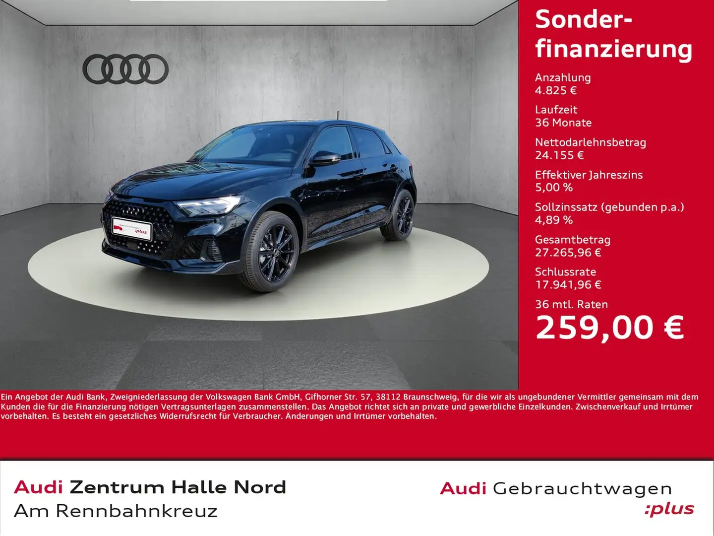 Audi A1 allstreet 30 TFSI S tronic Schwarz - 1