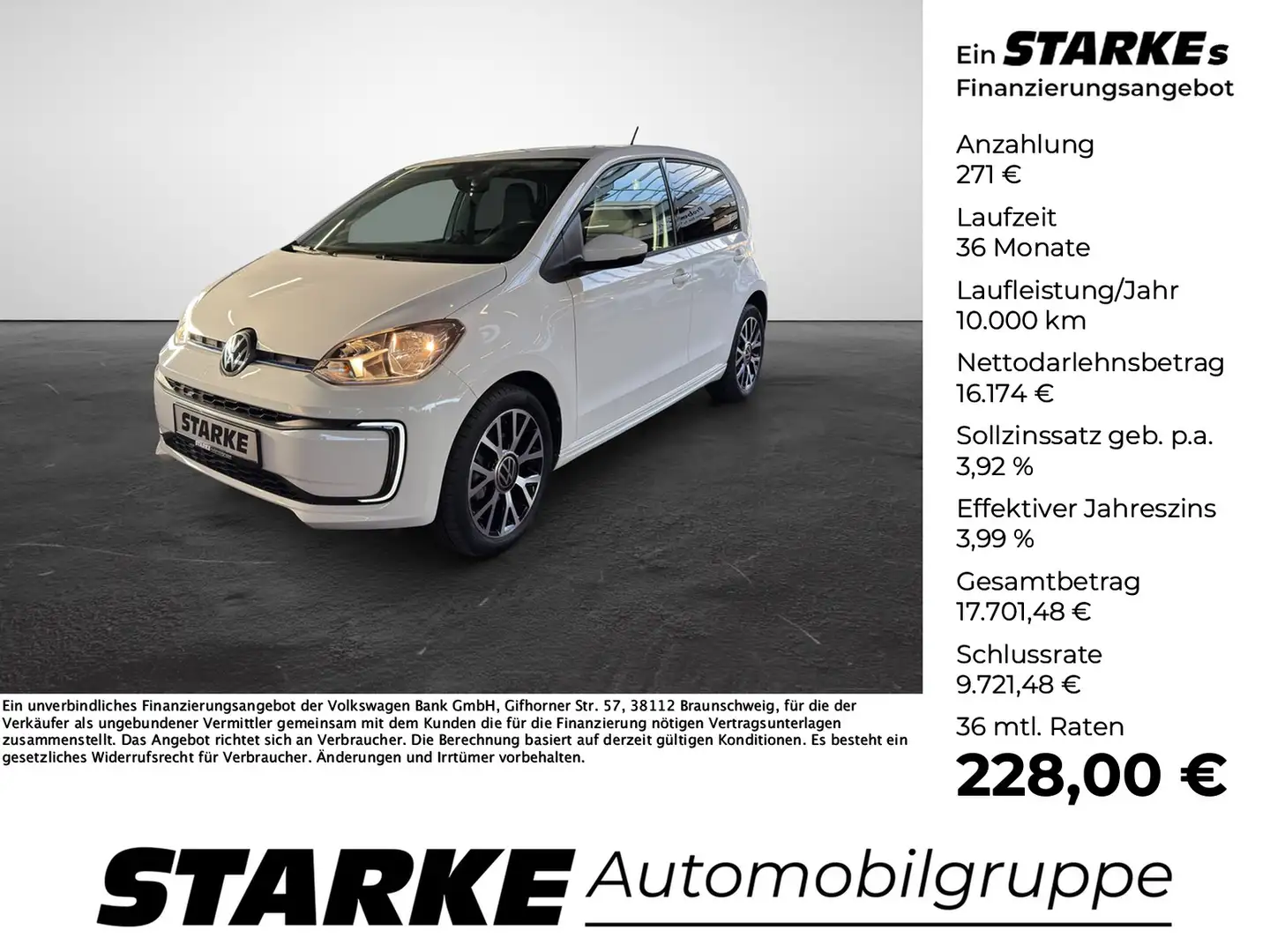 Volkswagen e-up! Style Plus 16"LM CCS RFK Sitzhzng Weiß - 1