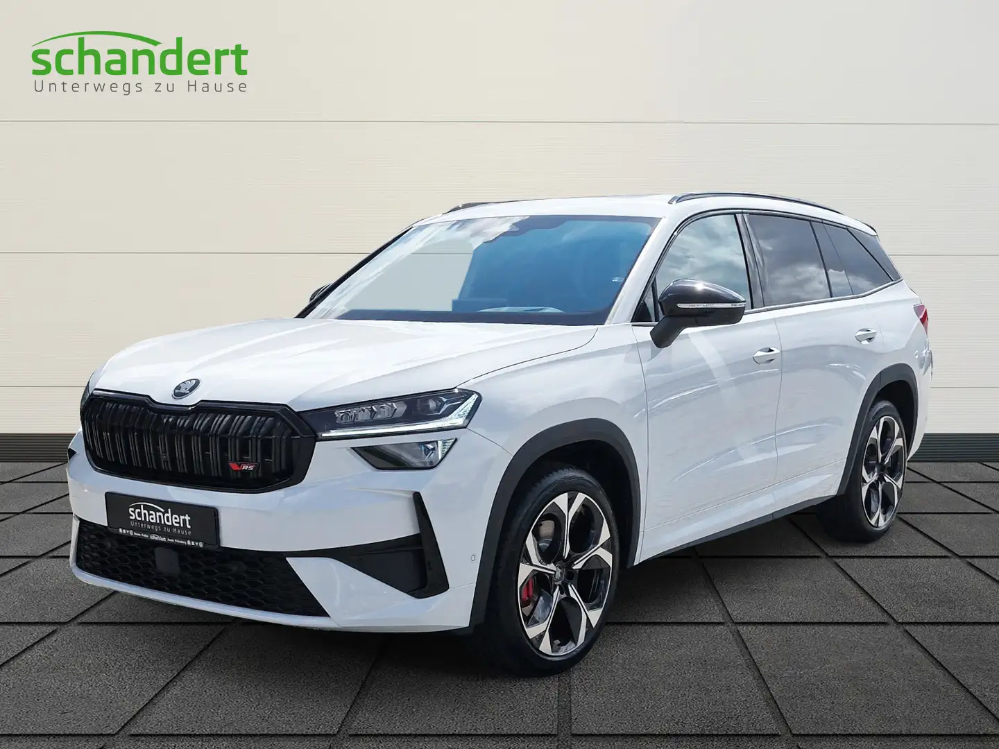 Skoda Kodiaq 2.0 TSI 4x4 RS DSG Matrix AHK Pano Navi Klimaaut Weiß - 1