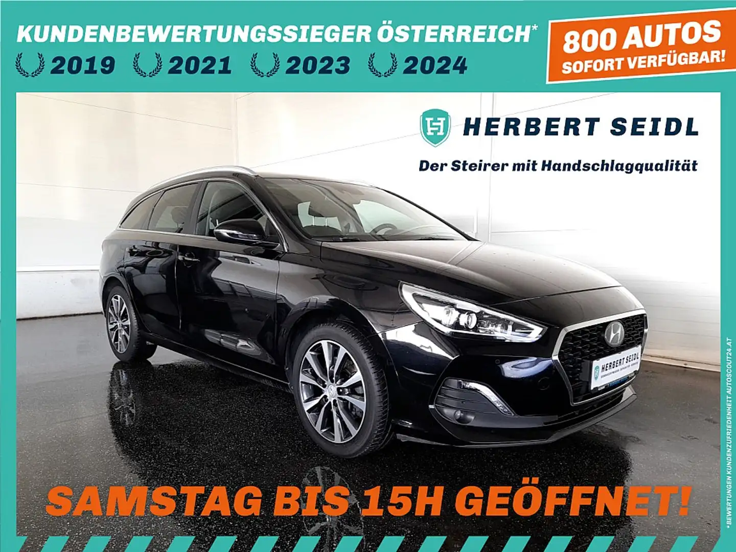 Hyundai i30 CW 1,6 CRDi Level 6 Aut. *SKY / LEDER & SITZBEL... Schwarz - 1
