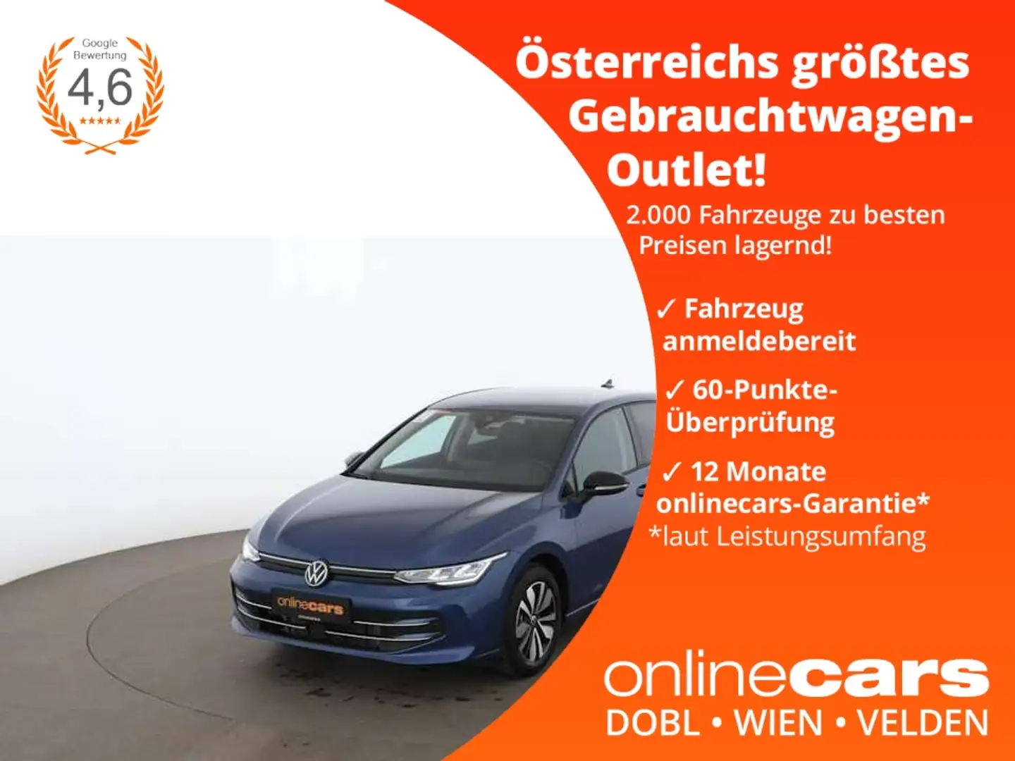Volkswagen Golf VIII 1.5 TSI Goal LED AHK RADAR NAV SITZHZG Blau - 1
