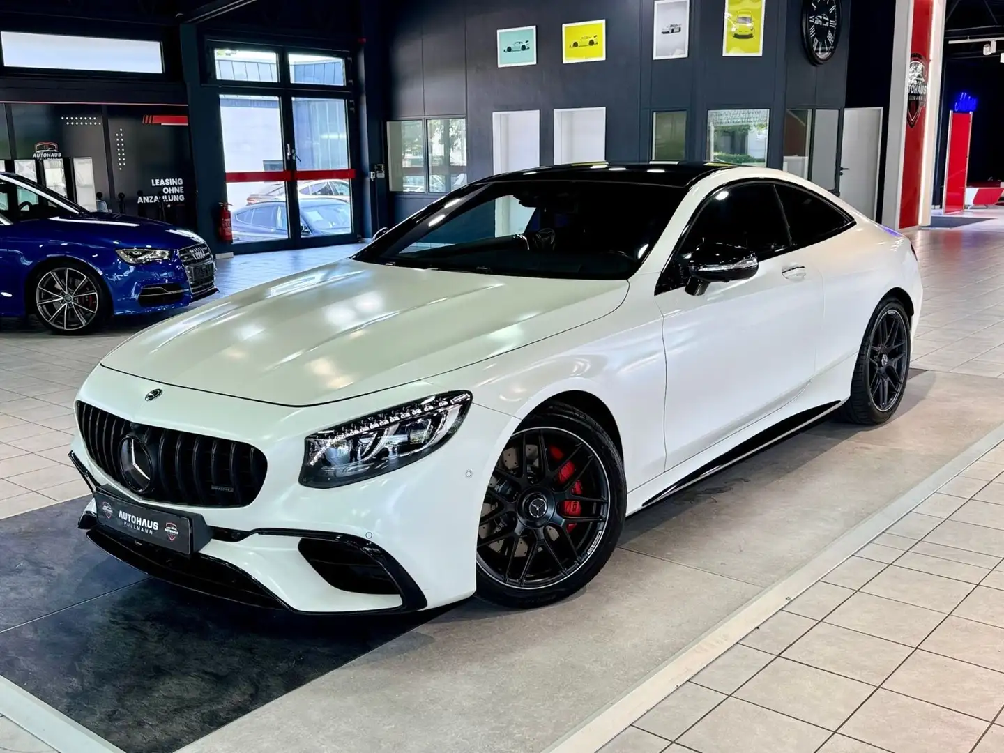 Mercedes-Benz S 63 AMG Coupe S 63 AMG 4Matic+ HUD 360 KAM BURM VOLL Blanc - 1