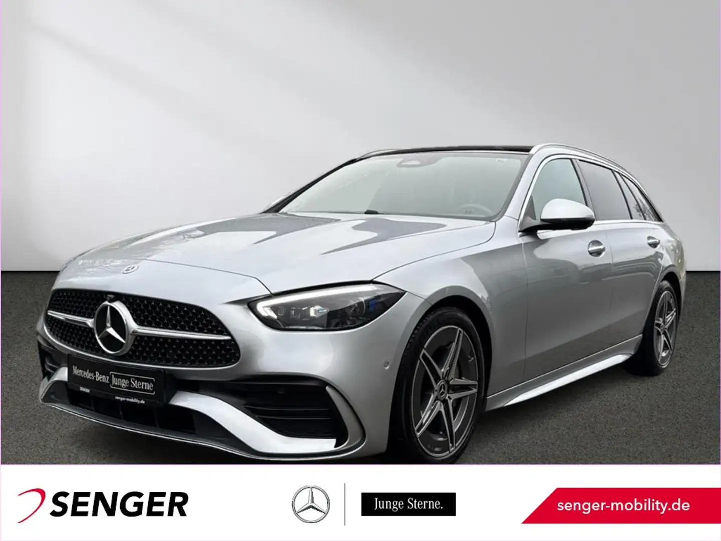Mercedes-Benz C 180 T AMG DigitalLight Ambiente 360°-Kamera Argent - 1