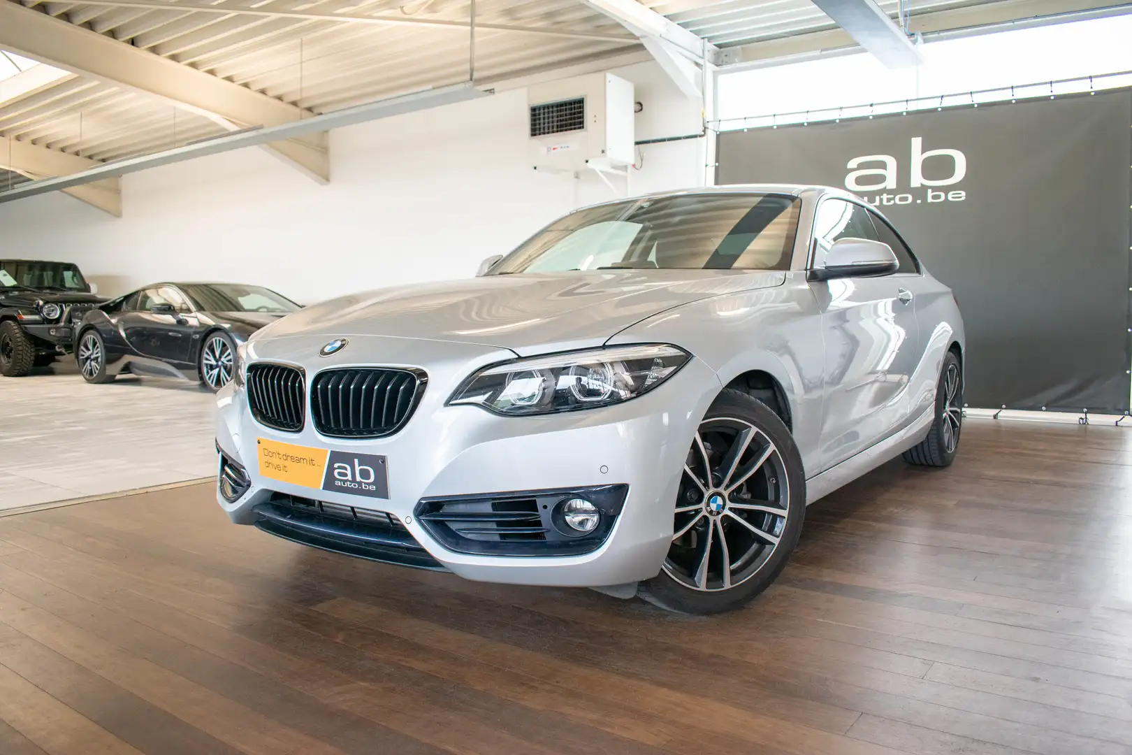 BMW 218 i Coupe, LEDER, SPORTSEATS, LED,PDC,HIFI,ZETELVERW Silver - 1