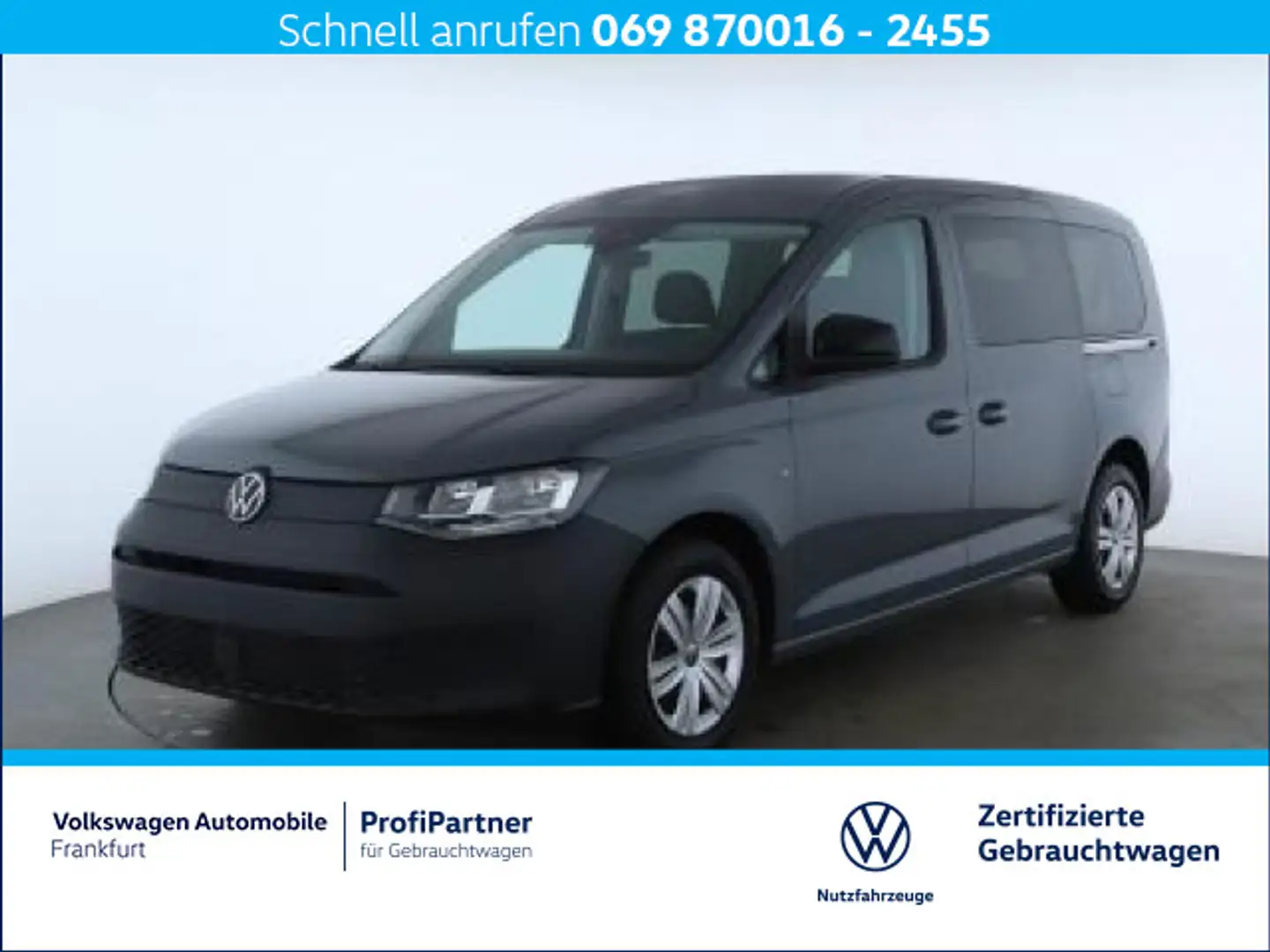 Volkswagen Caddy 2.0 TDI 7-Sitzer SHZ Tempomat Grau - 1