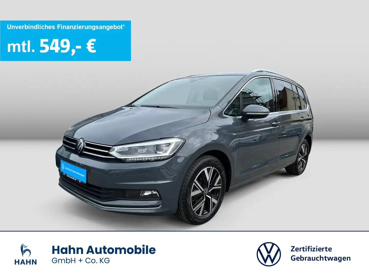 Volkswagen Touran 2.0 TDI DSG Highline ACC AHK Standhzg Nav Grau - 1