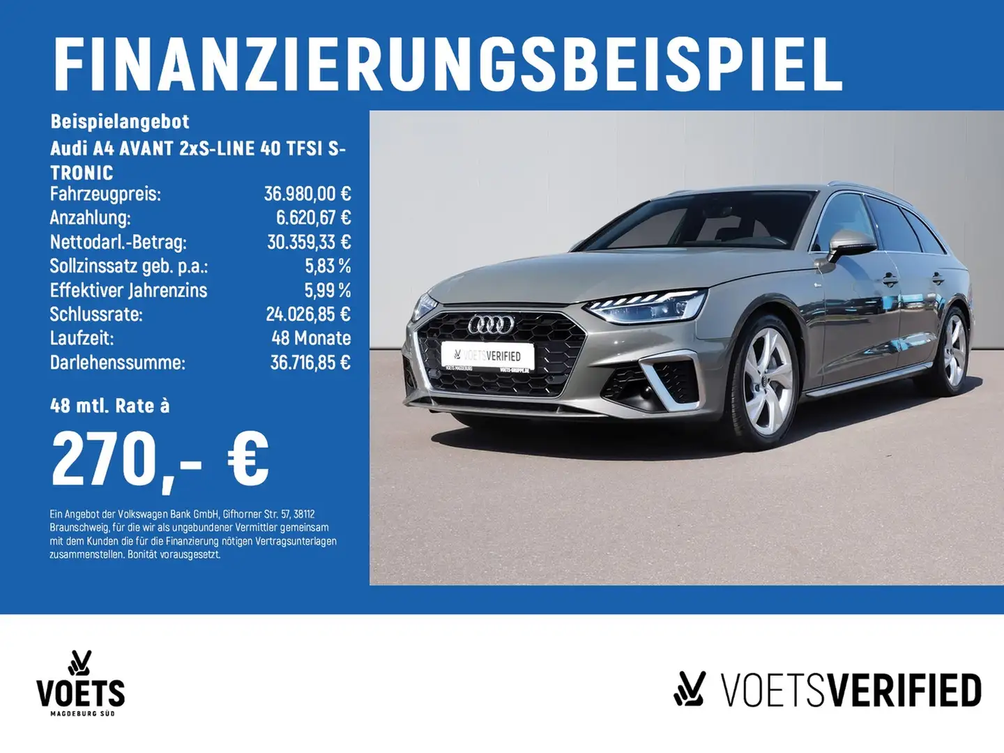 Audi A4 AVANT 2xS-LINE 40 TFSI S-TRONIC LED+NAVI+PANO Szary - 2