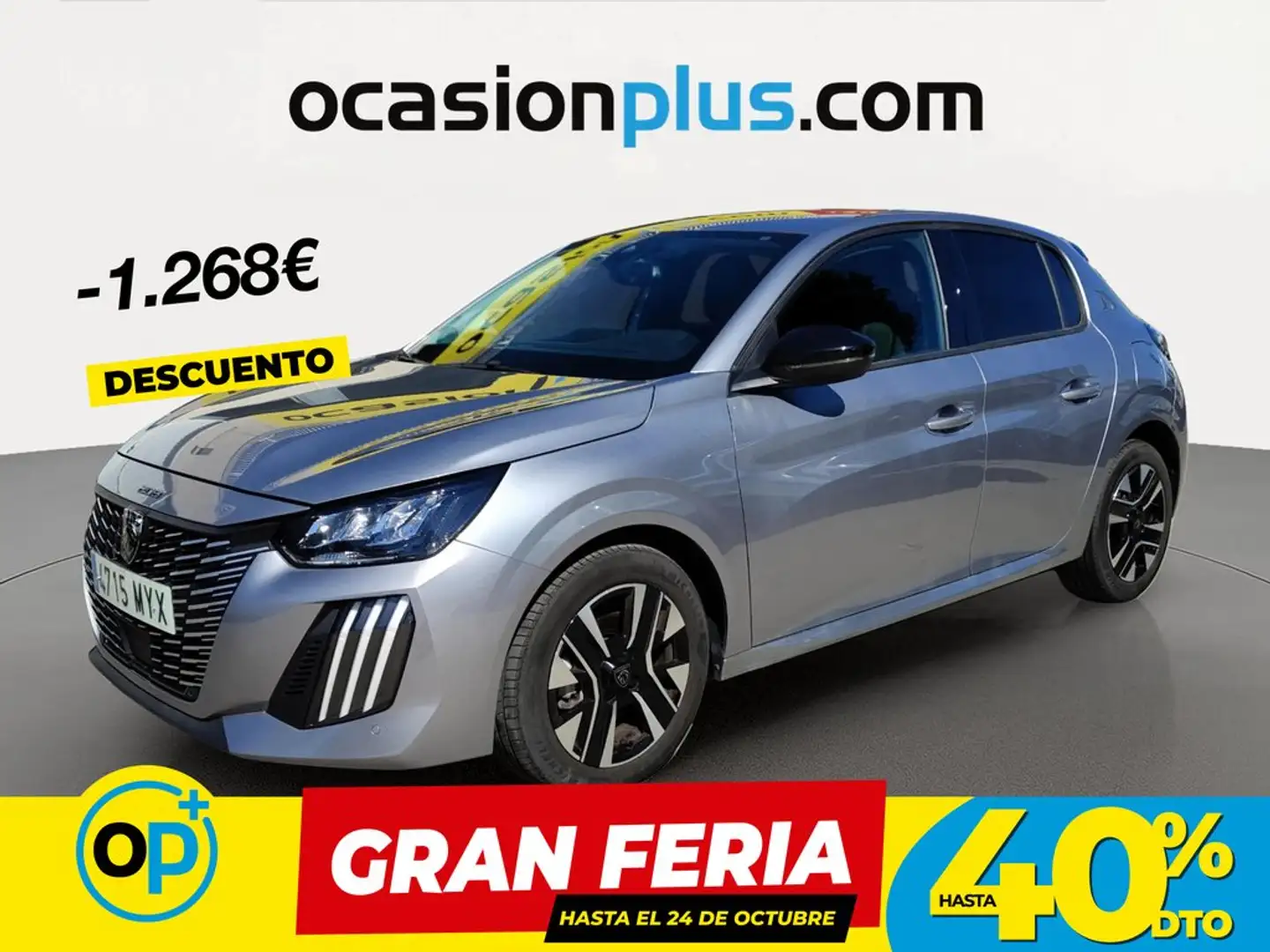 Peugeot 208 1.2 Puretech S&S Allure 100 Gris - 1