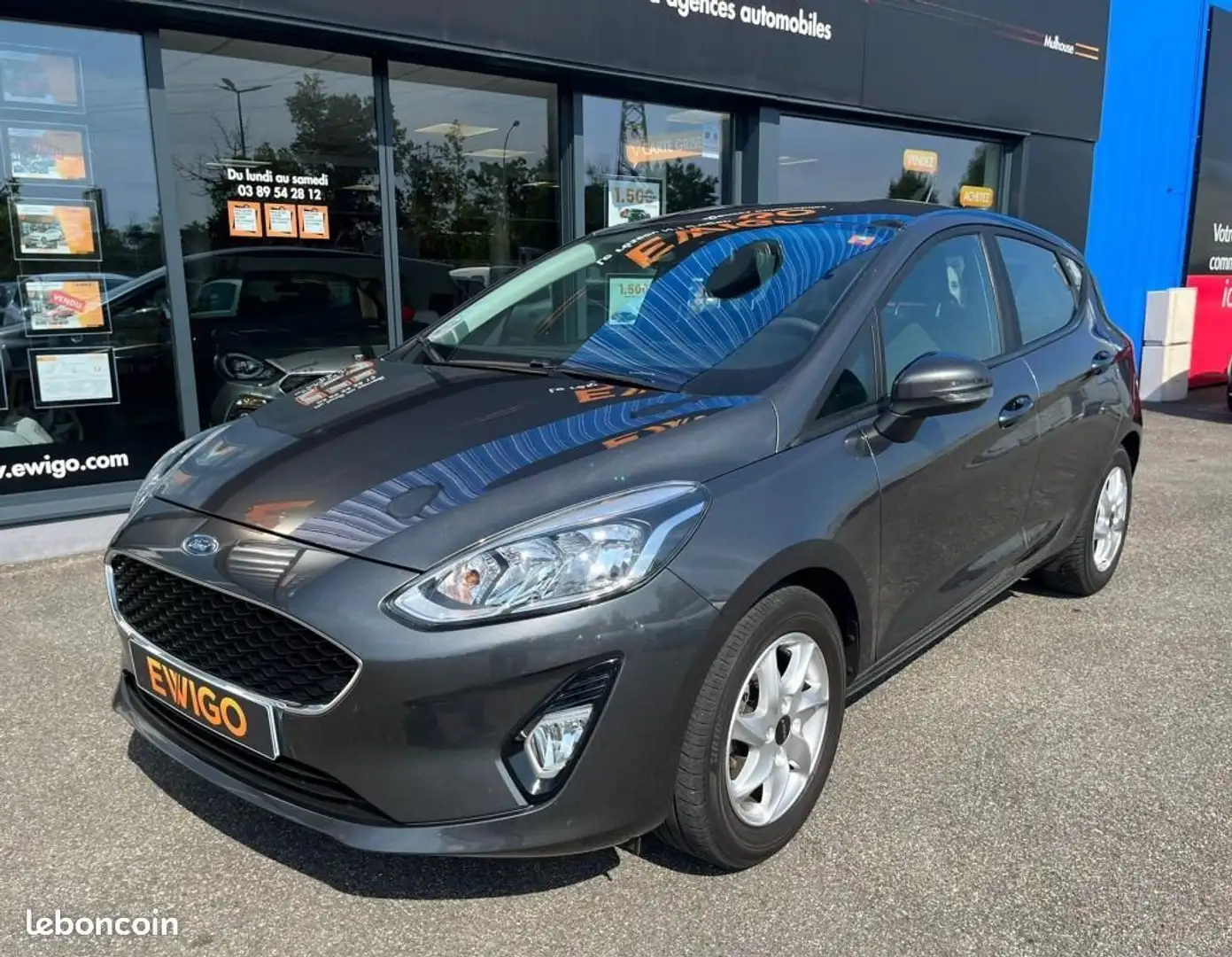 Ford Fiesta 1.0 ECOBOOST 100ch TREND ATTELAGE Gris - 2