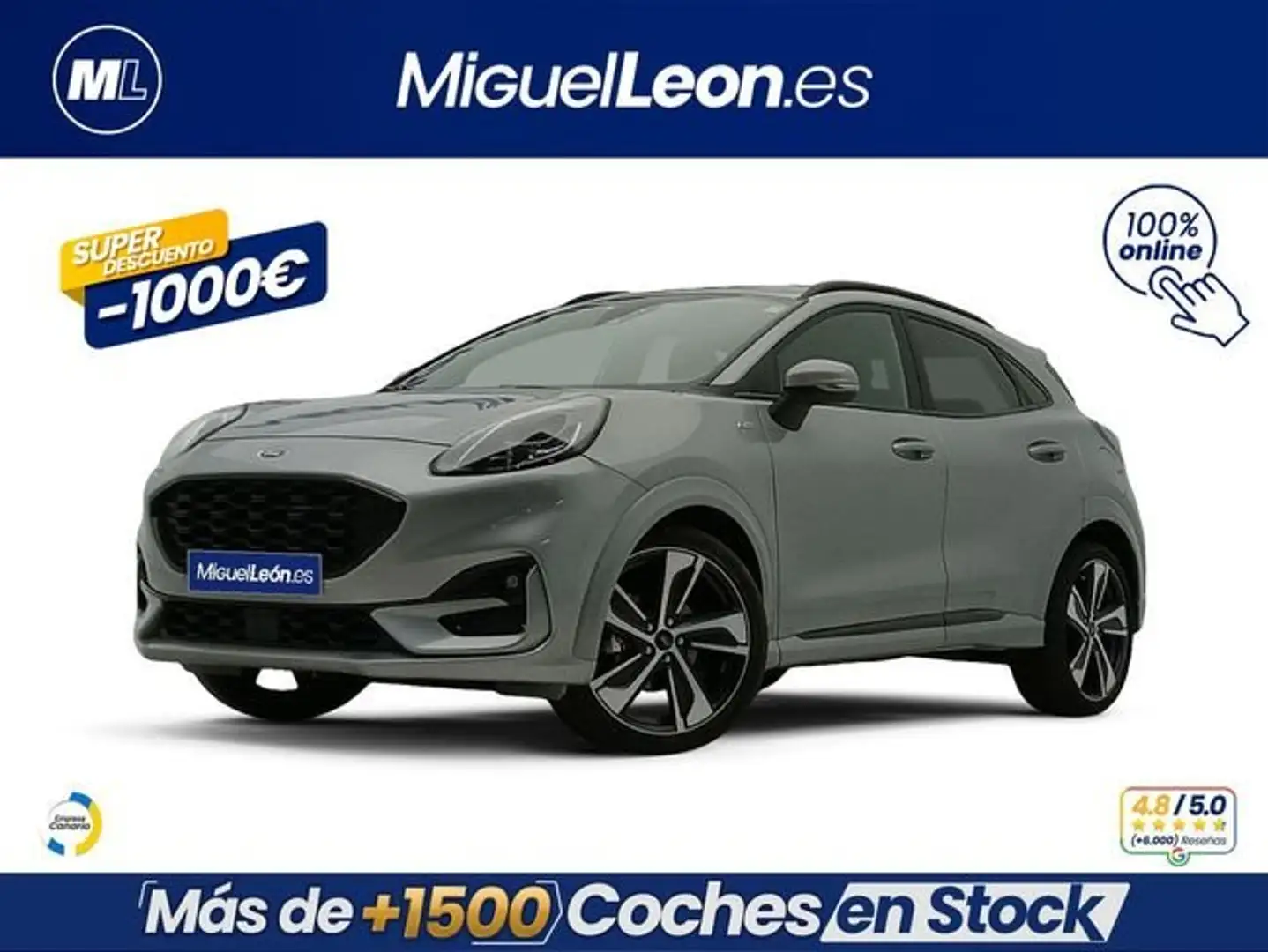 Ford Puma 1.0 EcoBoost 92kW (125cv) ST-Line MHEV Gris - 1