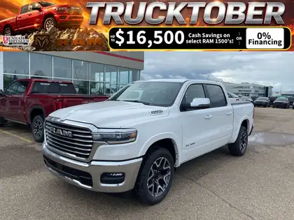 White 2026 RAM 1500 Pickup Truck Four-Wheel Drive 8-Speed Automatic