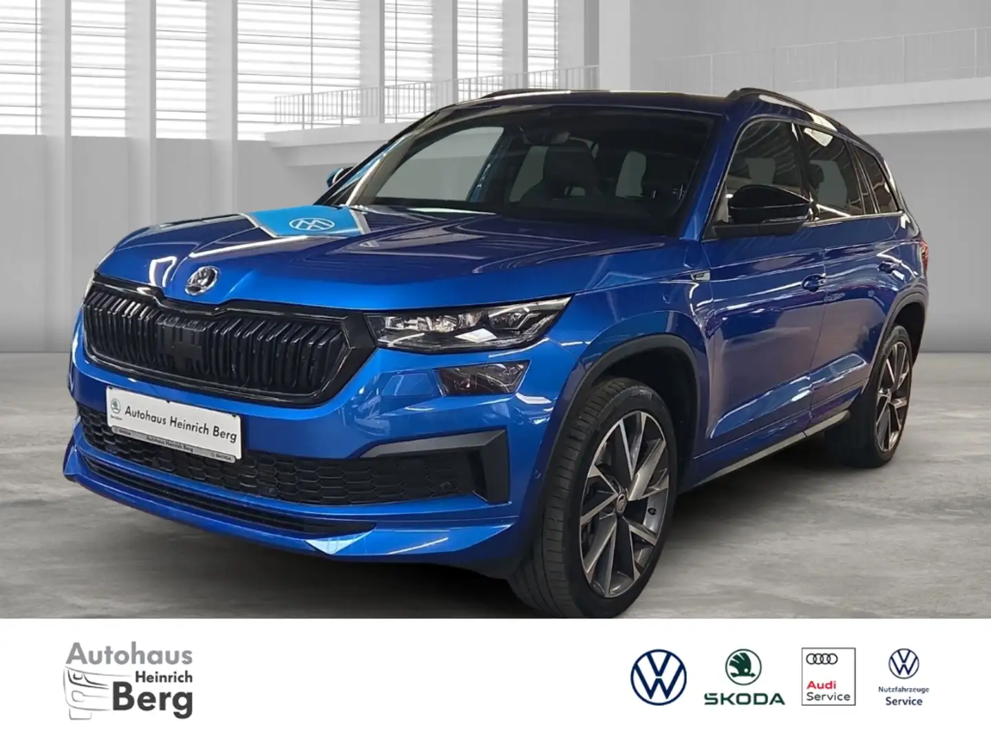 Skoda Kodiaq Sportline 2.0 TSI 4x4 AD StandHZG AHK El. Panodach Blau - 1