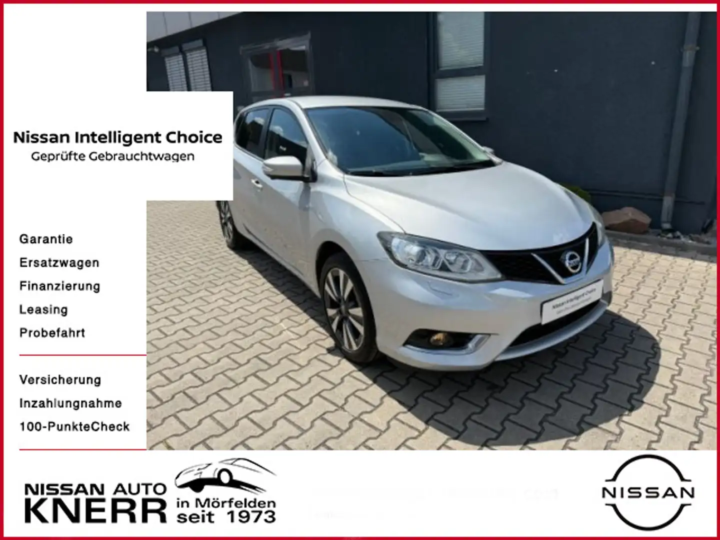Nissan Pulsar 1,2 DIG-T Tekna , Navi, Klima, Kamera Silber - 1