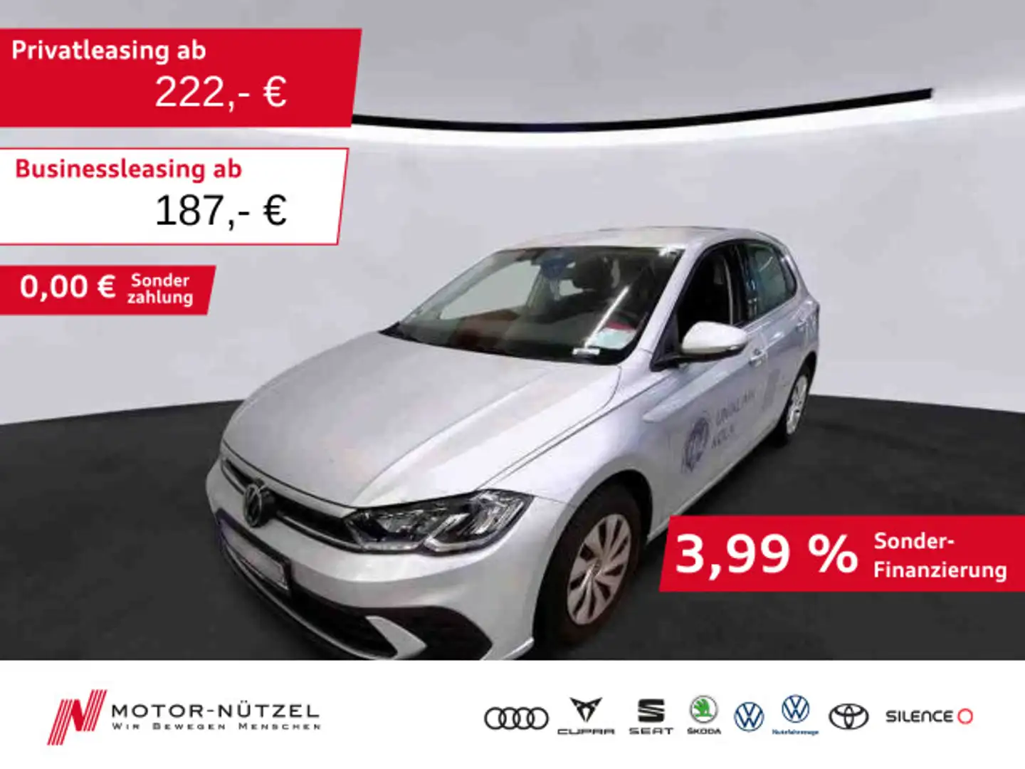 Volkswagen Polo 1.0 LIFE LED+NAVI+APP+BT+DAB+GRA+SHZ+PDC+VC Silber - 1