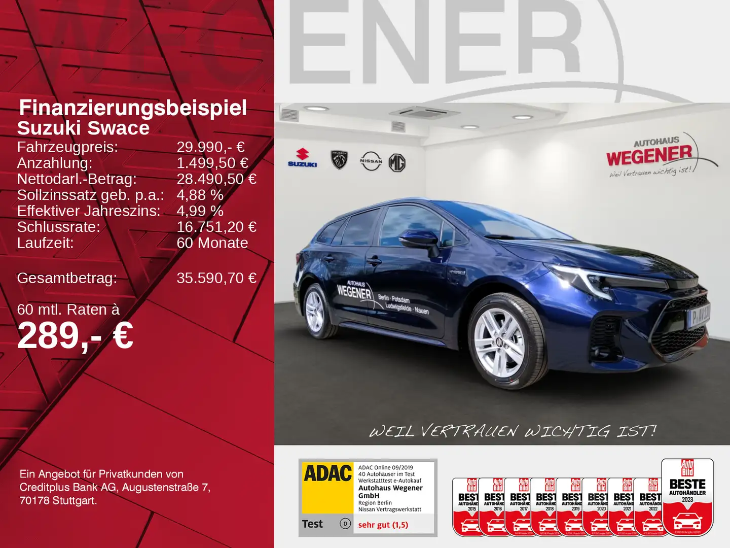 Suzuki Swace SWACE Comfort+ Automatik Hybrid *Sitzheizung* Blau - 2