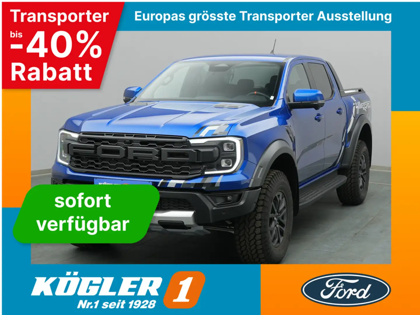 Ford Ranger Raptor Diesel/Standheiz./Raptor-P. Blau - 1