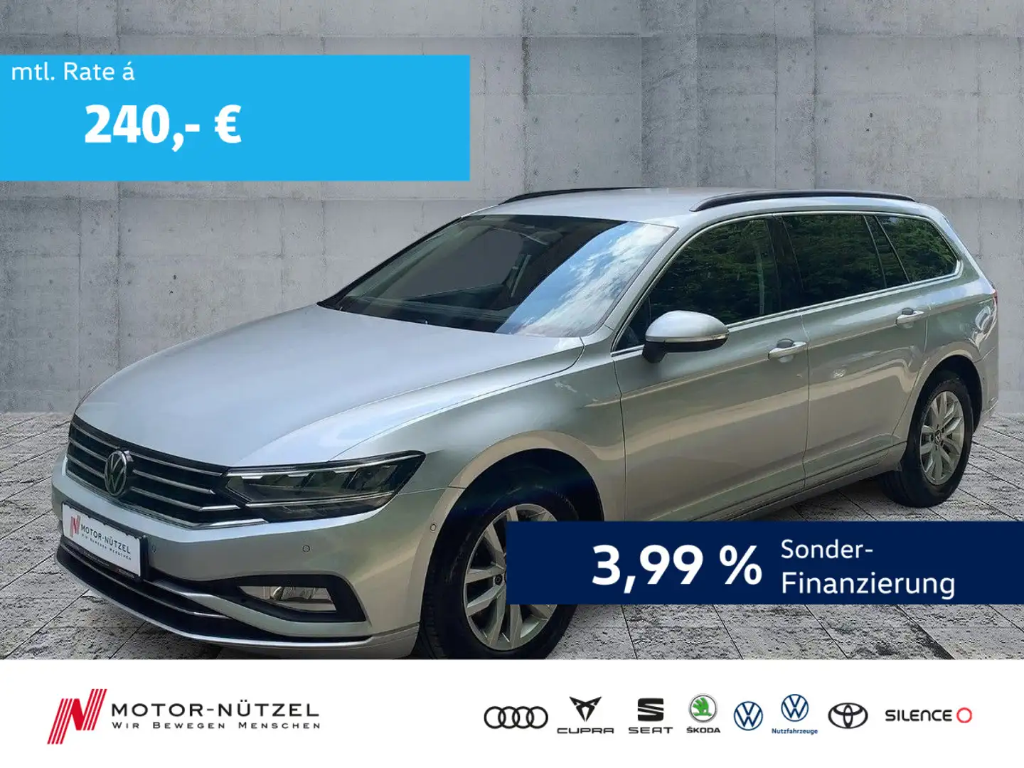 Volkswagen Passat Variant 2.0 TDI BUSINESS LED+NAVI+ACC+SHZ Zilver - 1