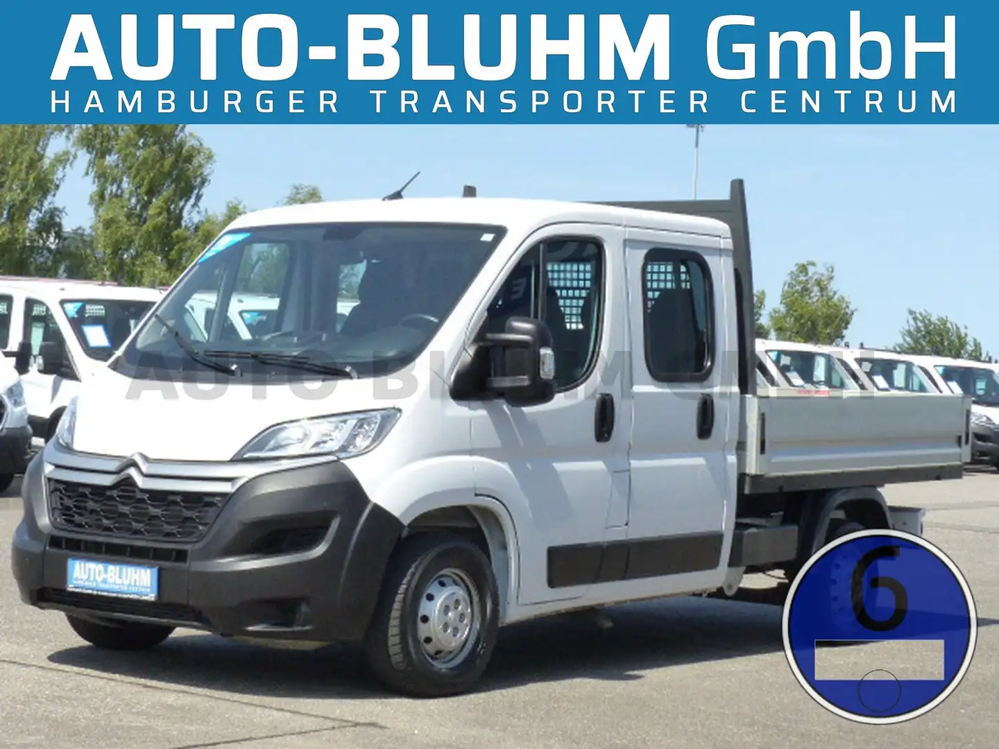 Citroen Jumper 35 B-HDi Doka L2 + AHK 2,5T 7-Sitze Klima Blanco - 1