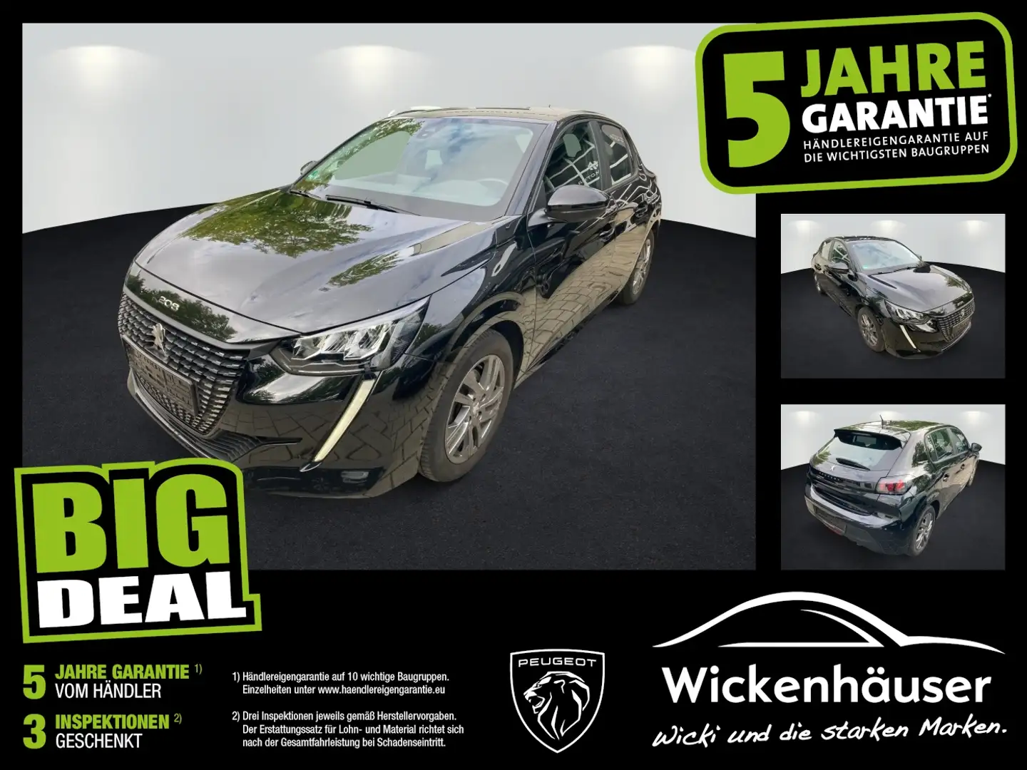 Peugeot 208 1.2 PureTech 100 Active Pack LED+Navi+PDC Negro - 1