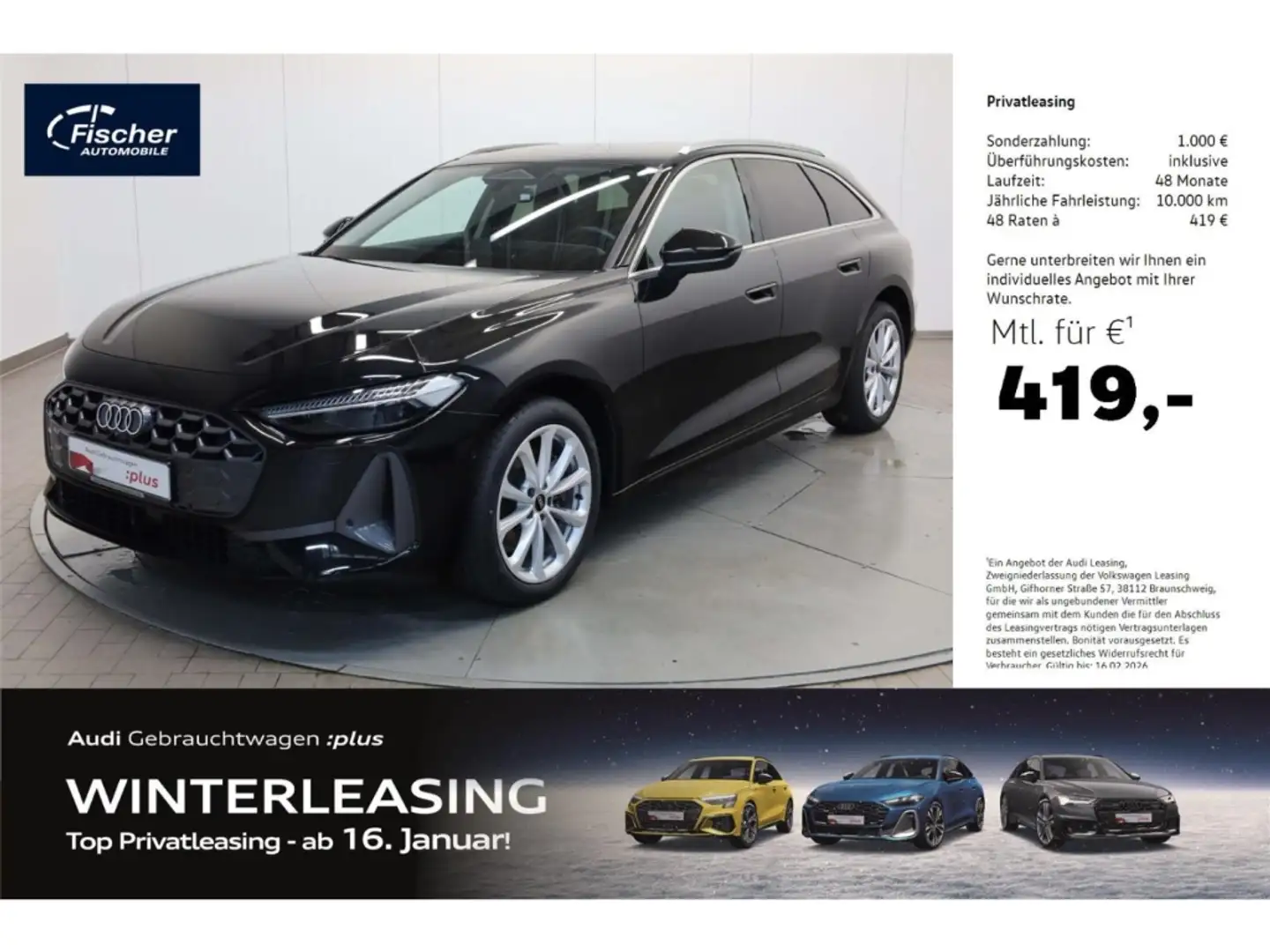 Audi A5 Avant TDI advanced AHK/LED+/RFK/Sportsitze Schwarz - 1