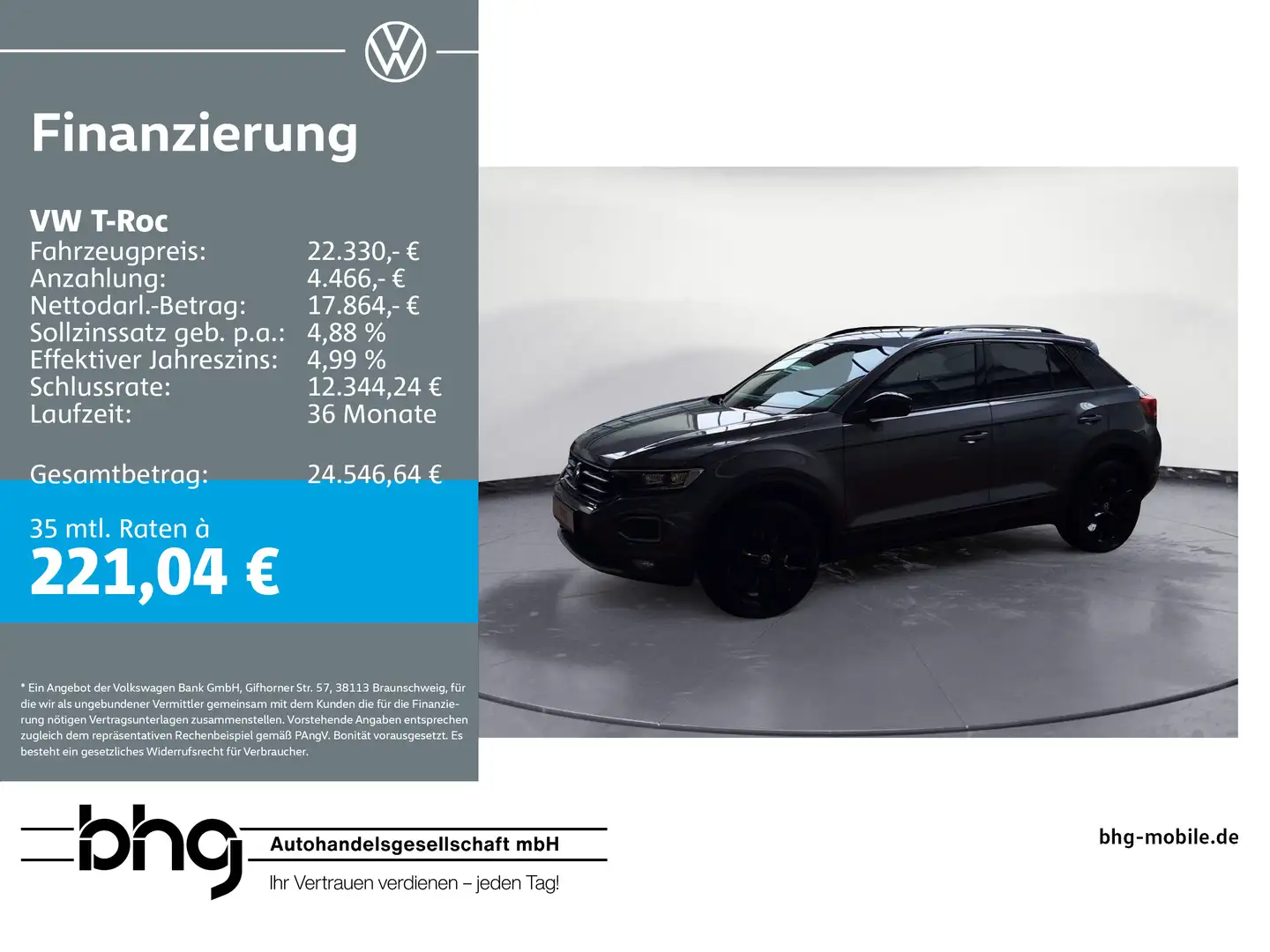 Volkswagen T-Roc Style 1.5 TSI 6-Gang *LED*KLIMA*NAVI* Grau - 1