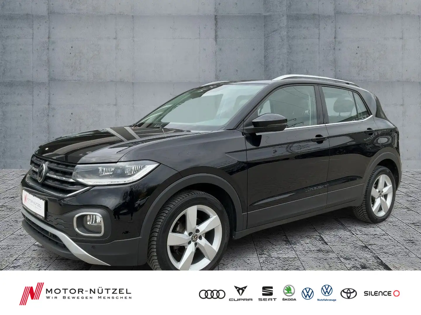 Volkswagen T-Cross 1.0 TSI STYLE LED+APP+SHZ+17"+DAB+2x PDC Noir - 1