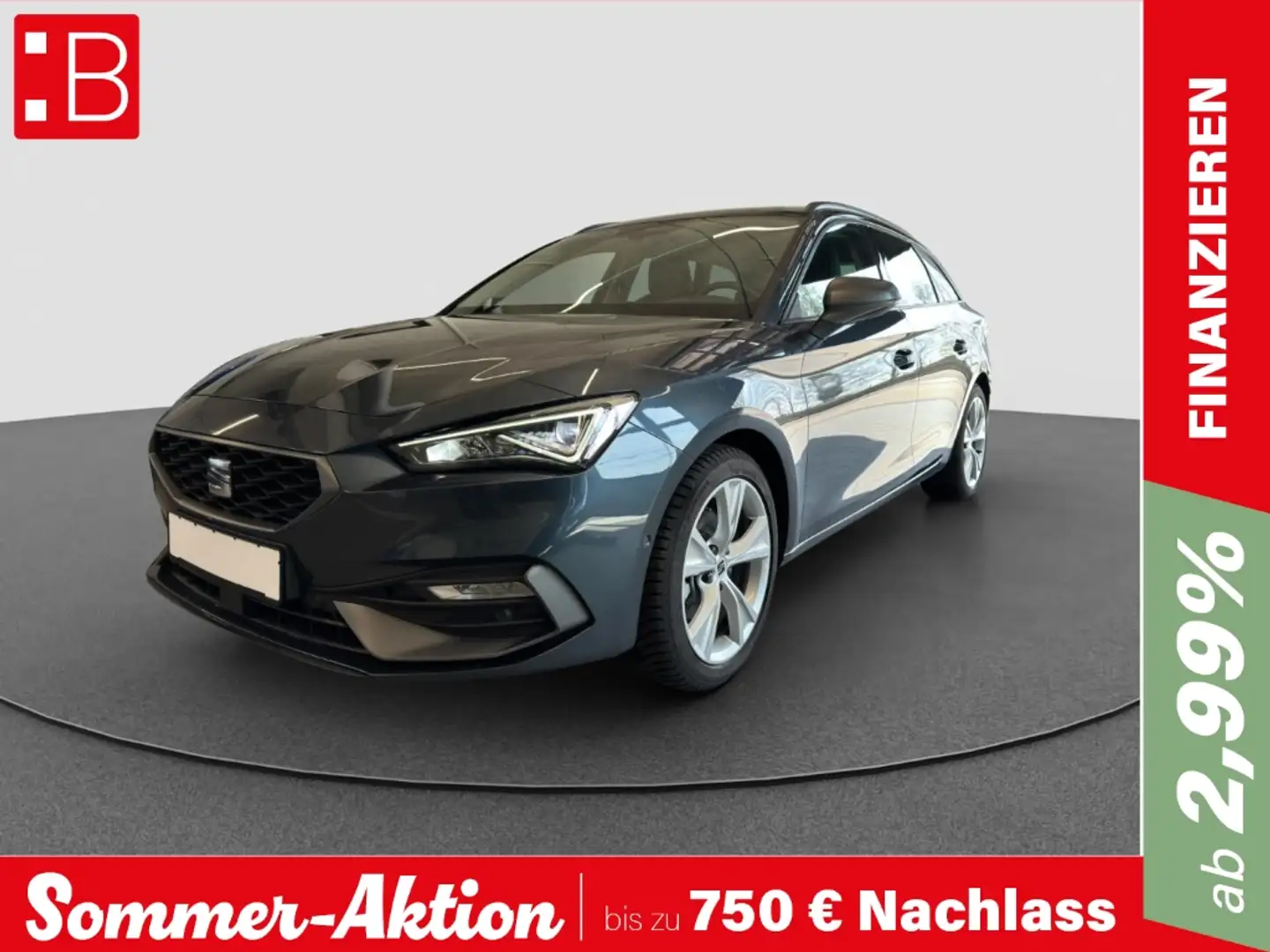 SEAT Leon SP 2.0 TDI DSG FR AB 229EUR NAVI KAMERA SHZ Grau - 1