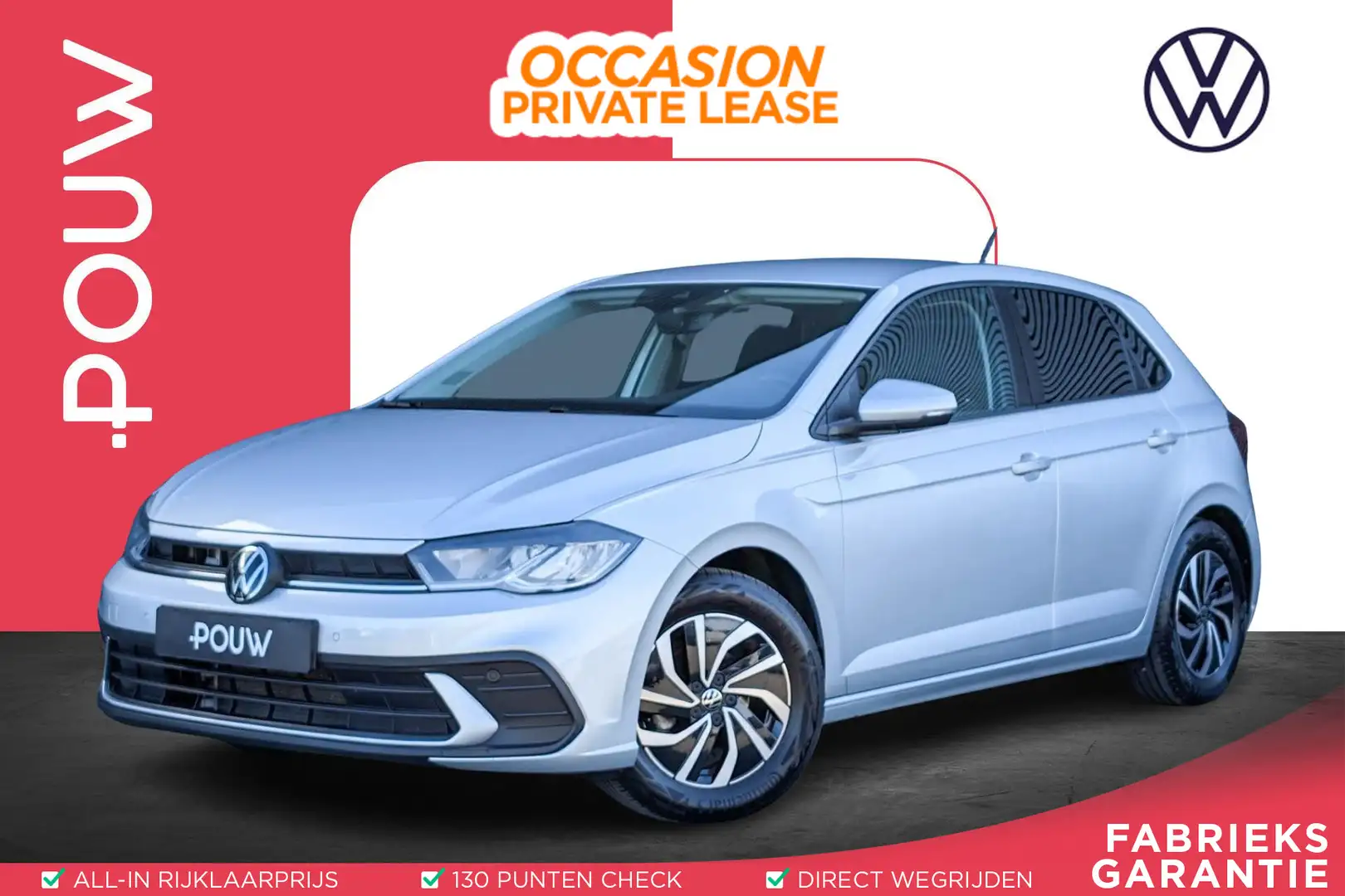 Volkswagen Polo 1.0 TSI 95pk DSG Life Edition | Camera | App Conne Grijs - 1