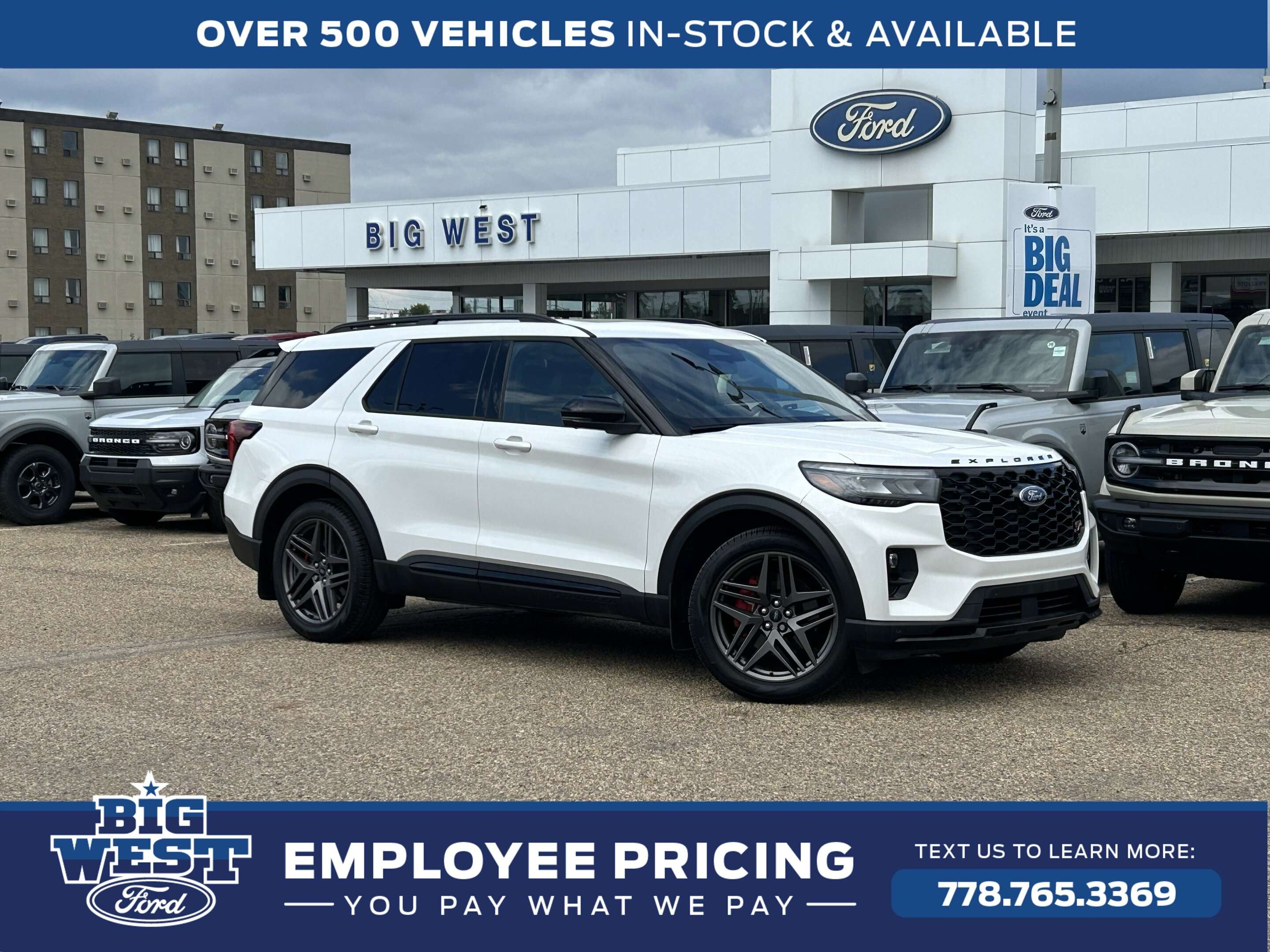 White 2026 Ford Explorer SUV / Crossover All-Wheel Drive Automatic