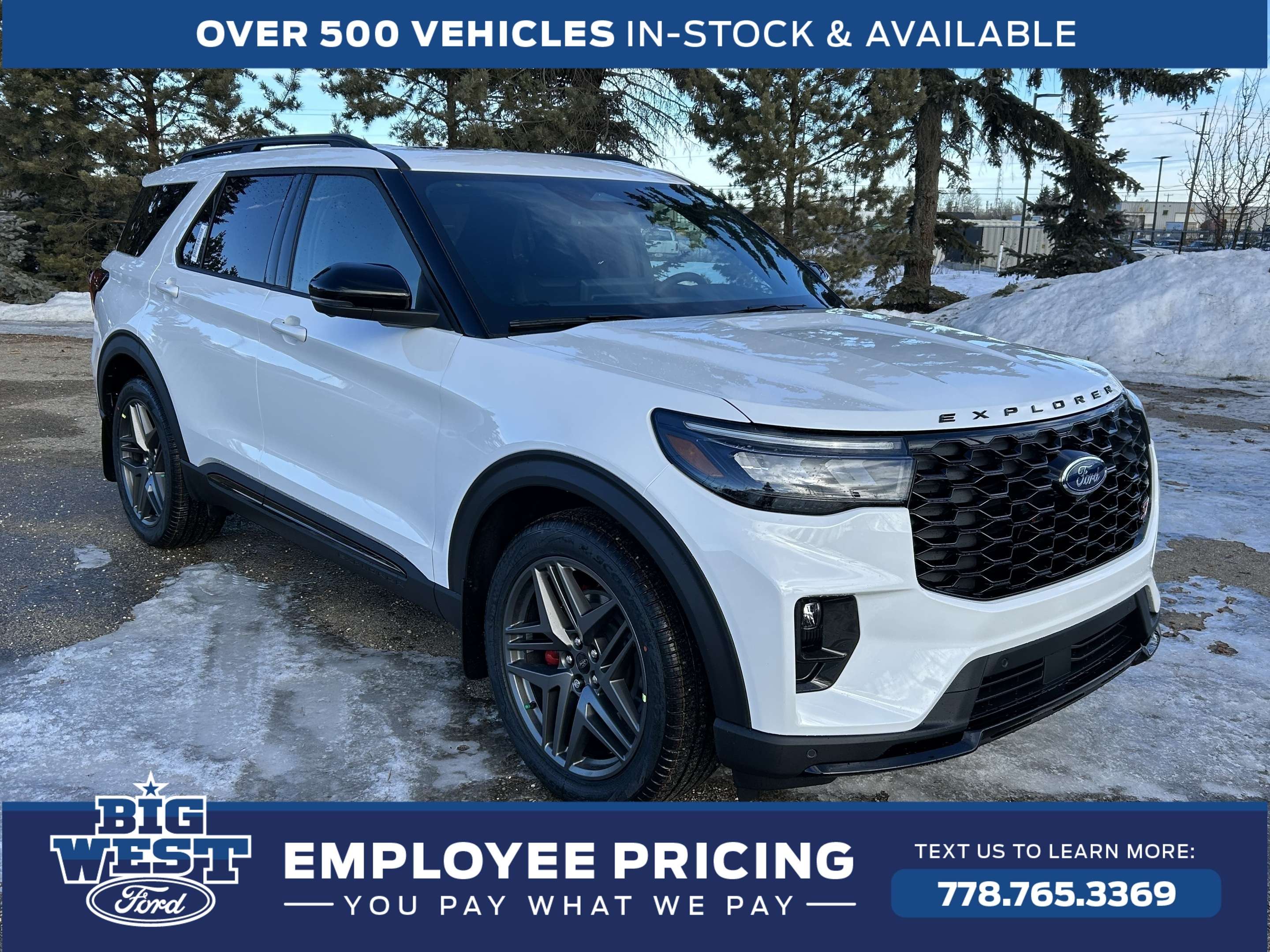 White 2026 Ford Explorer SUV / Crossover All-Wheel Drive Automatic