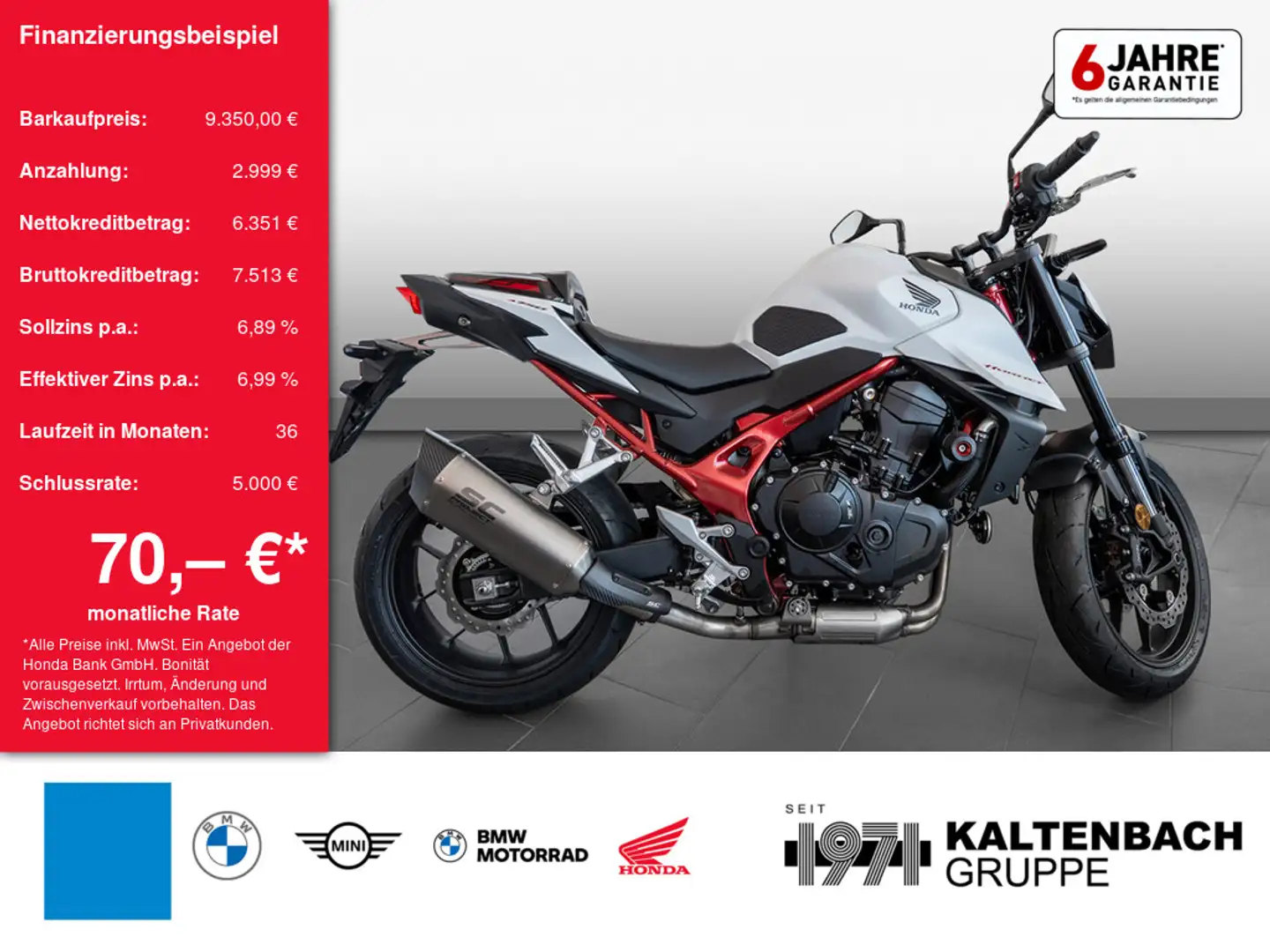 Honda CB 750 Hornet LED SCHEINWERFER Blanc - 1