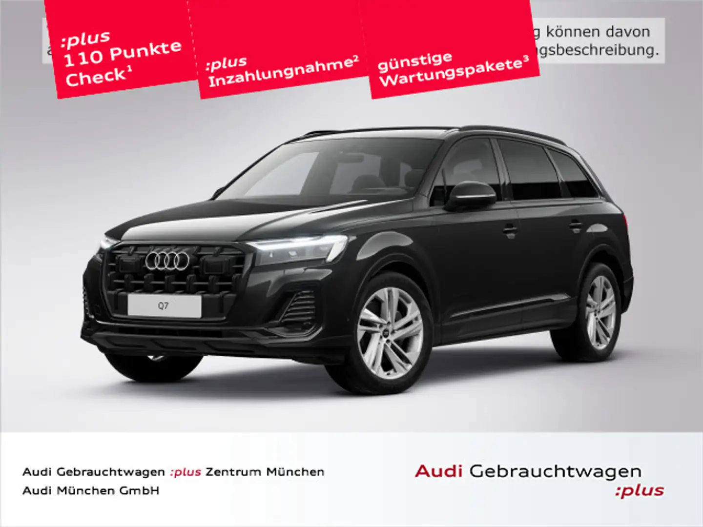Audi Q7 45 TDI qu. 7-Sitzer/AHK/HuD/Matrix Schwarz - 1