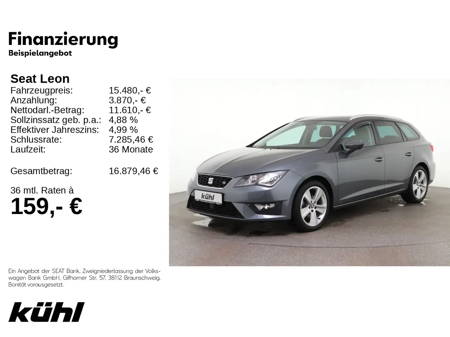 SEAT Leon Sportstourer 1.8 TFSI DSG FR Grau - 1