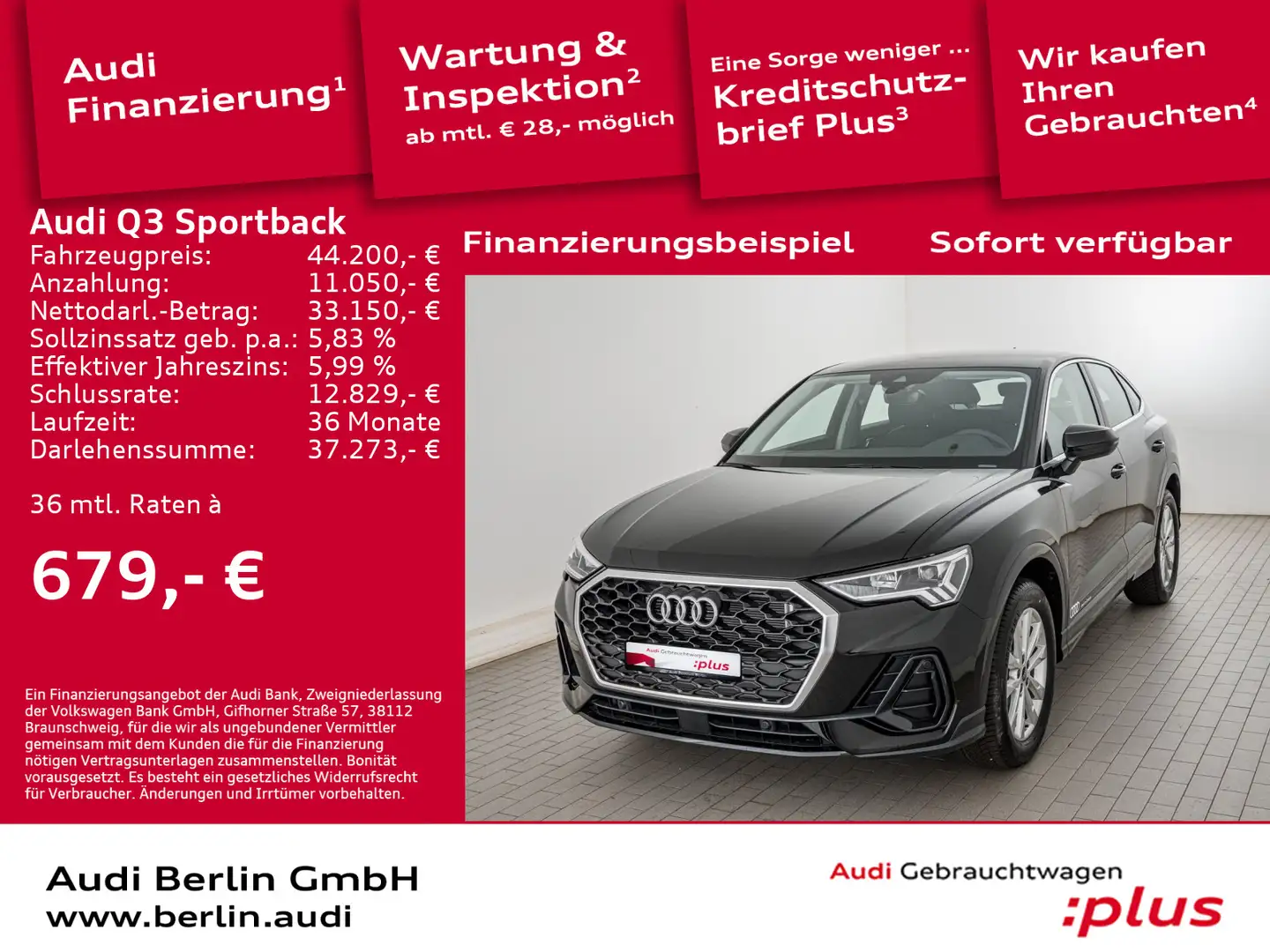 Audi Q3 35 TFSI S tr. Zwart - 1