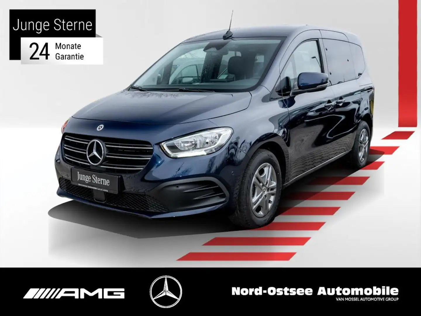 Mercedes-Benz T-Class T 180 d STYLE MBUX TEMPOMAT KLIMA 6 GANG DAB Синій - 1