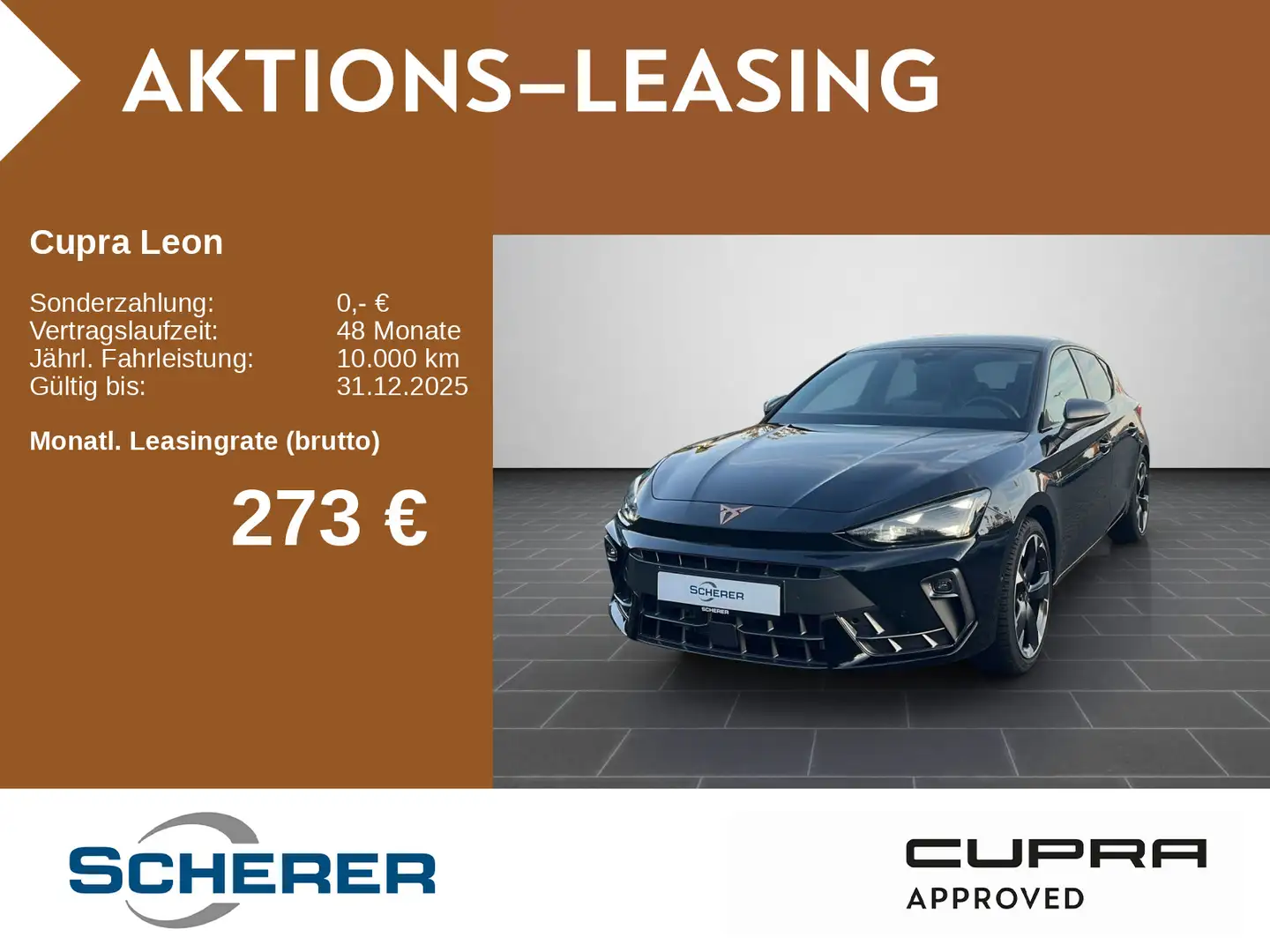CUPRA Leon 1.5 eTSI DSG Navi, RFK, Kessy Schwarz - 1