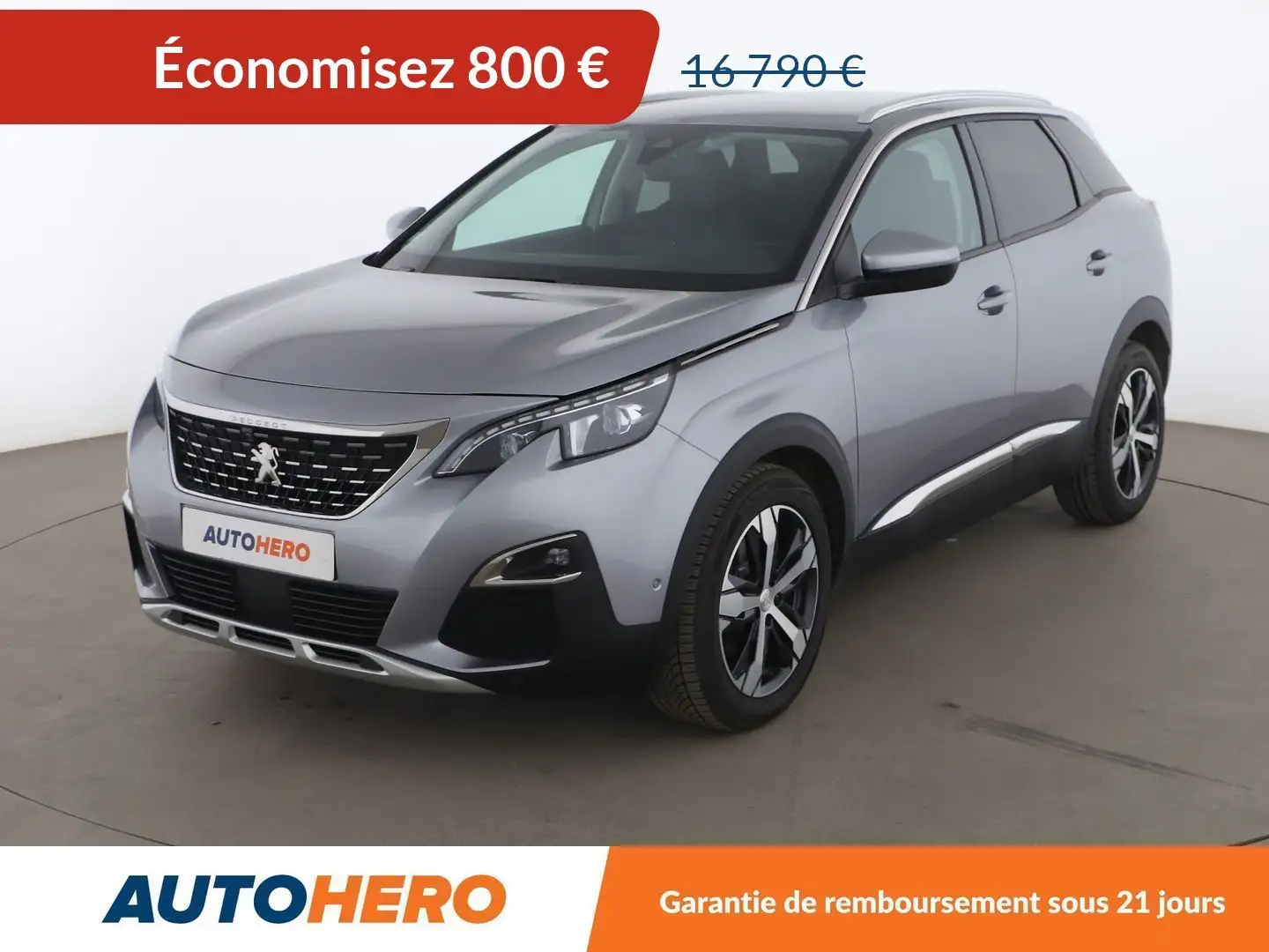 Peugeot 3008 1.5 Blue-HDi Allure Gris - 1