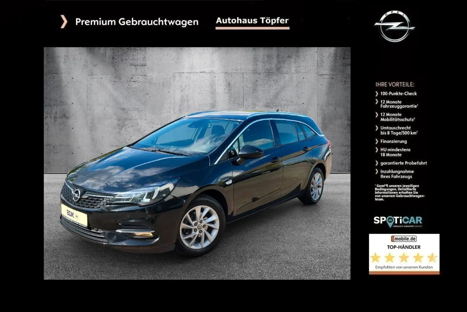 Opel Astra K ST Elegance aus 1-Hand/LED/Navi/Kamera Negro - 1