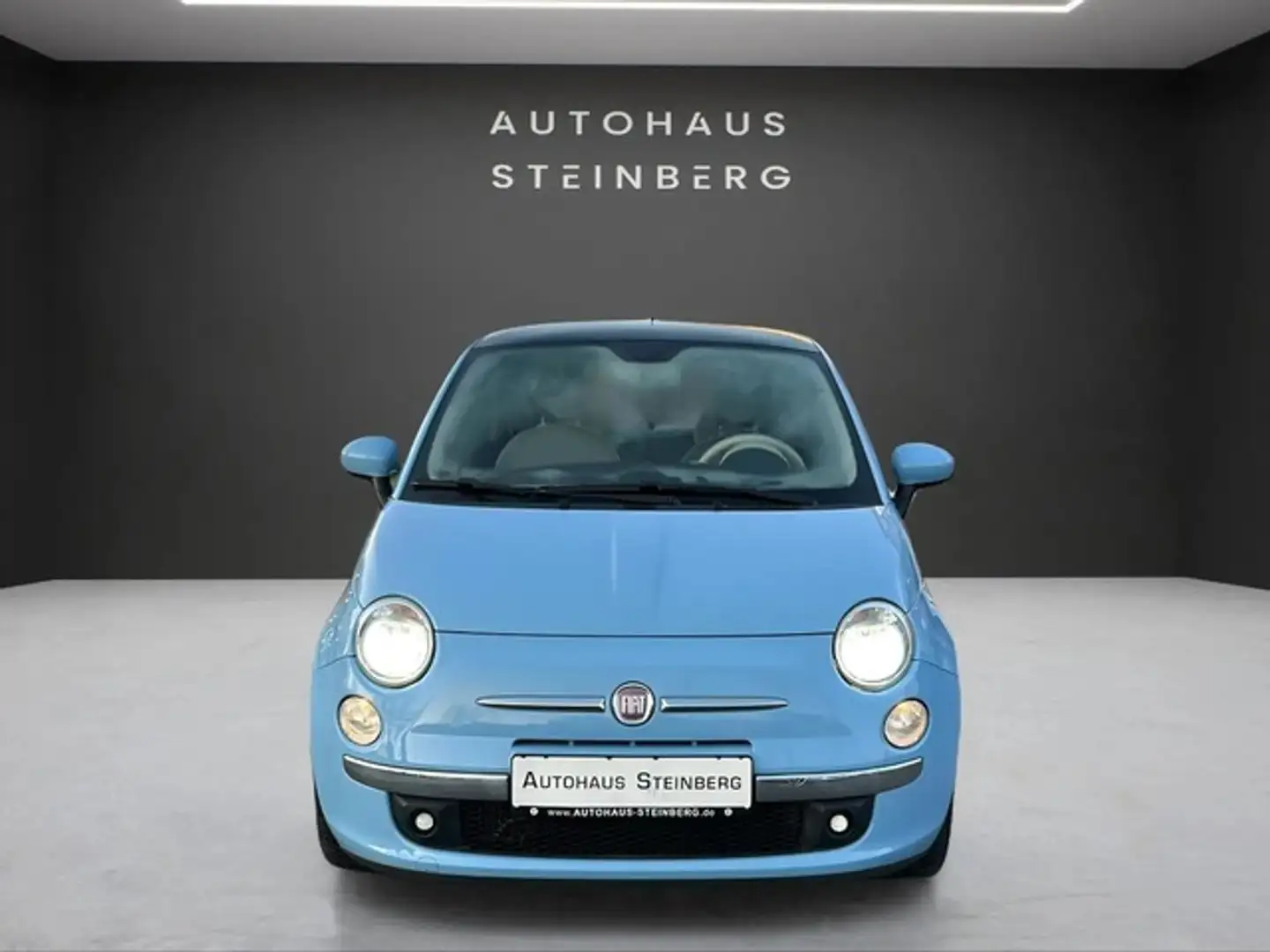 Fiat 500 PANORAMADACH+KLIMA+ Blauw - 2