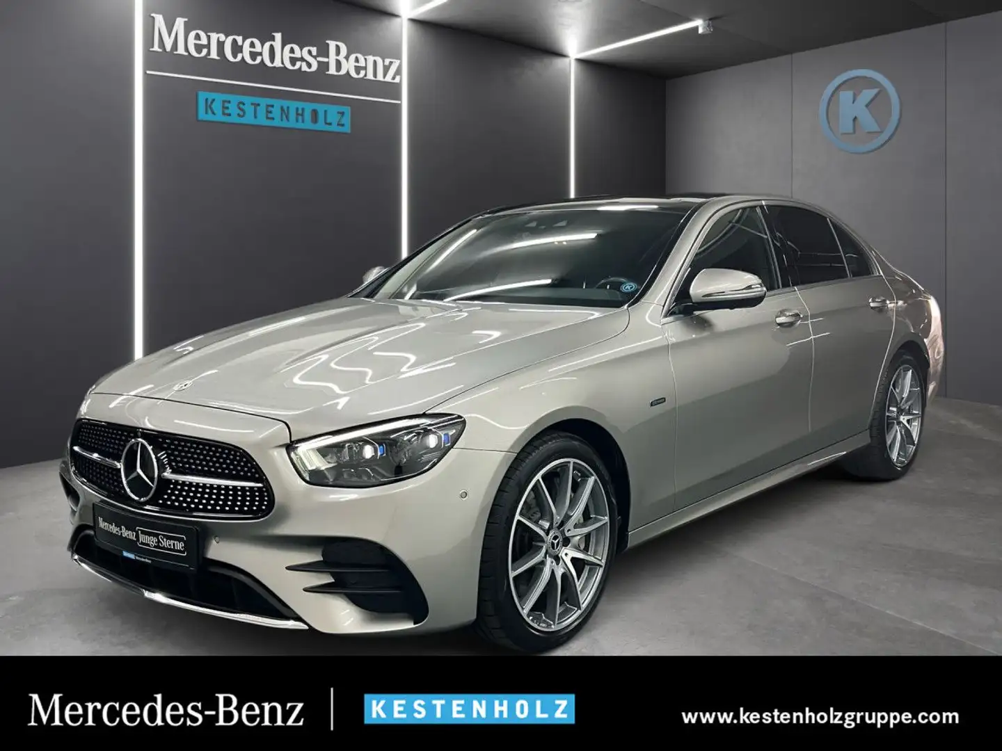 Mercedes-Benz E 300 e AMG WideScreen Multibeam Burmester HUD PTS Silber - 1