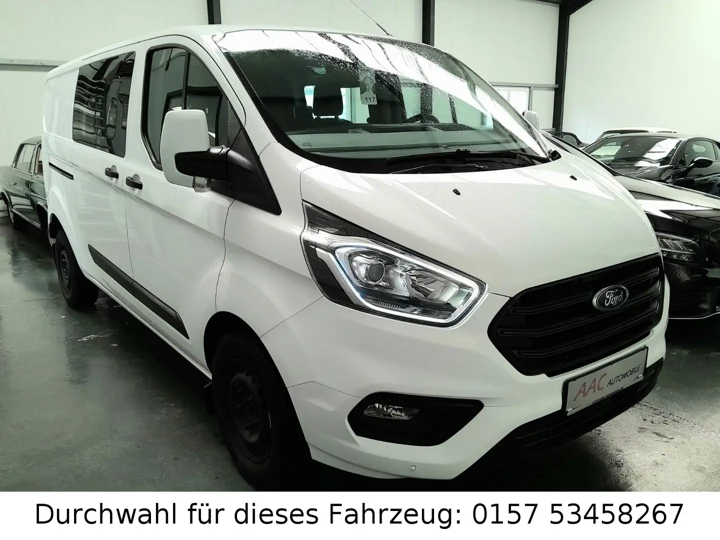 Ford Transit Custom Doppelk. 320 L2/Klima/AHK/6-Sitze Wit - 2